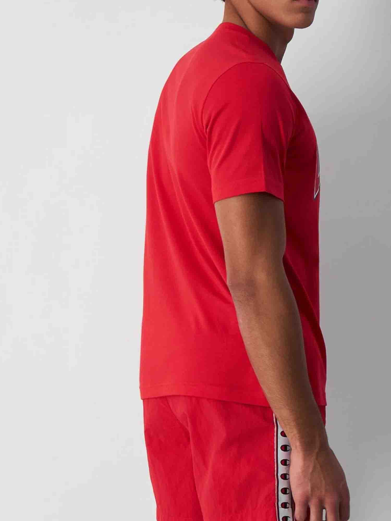 CHAMPION T-SHIRT CON LOGO USA ROSSO