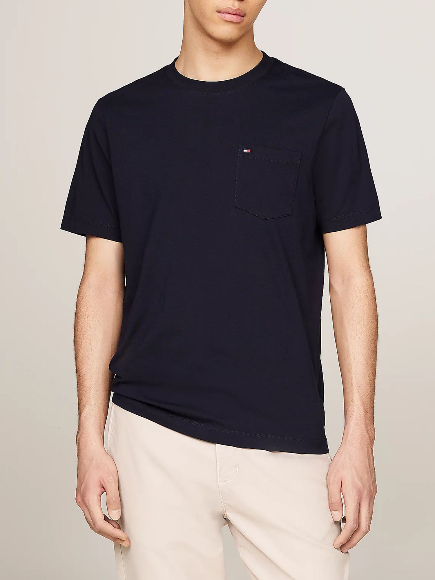 TOMMY HILFIGER T-SHIRT POCKET TEE BLU