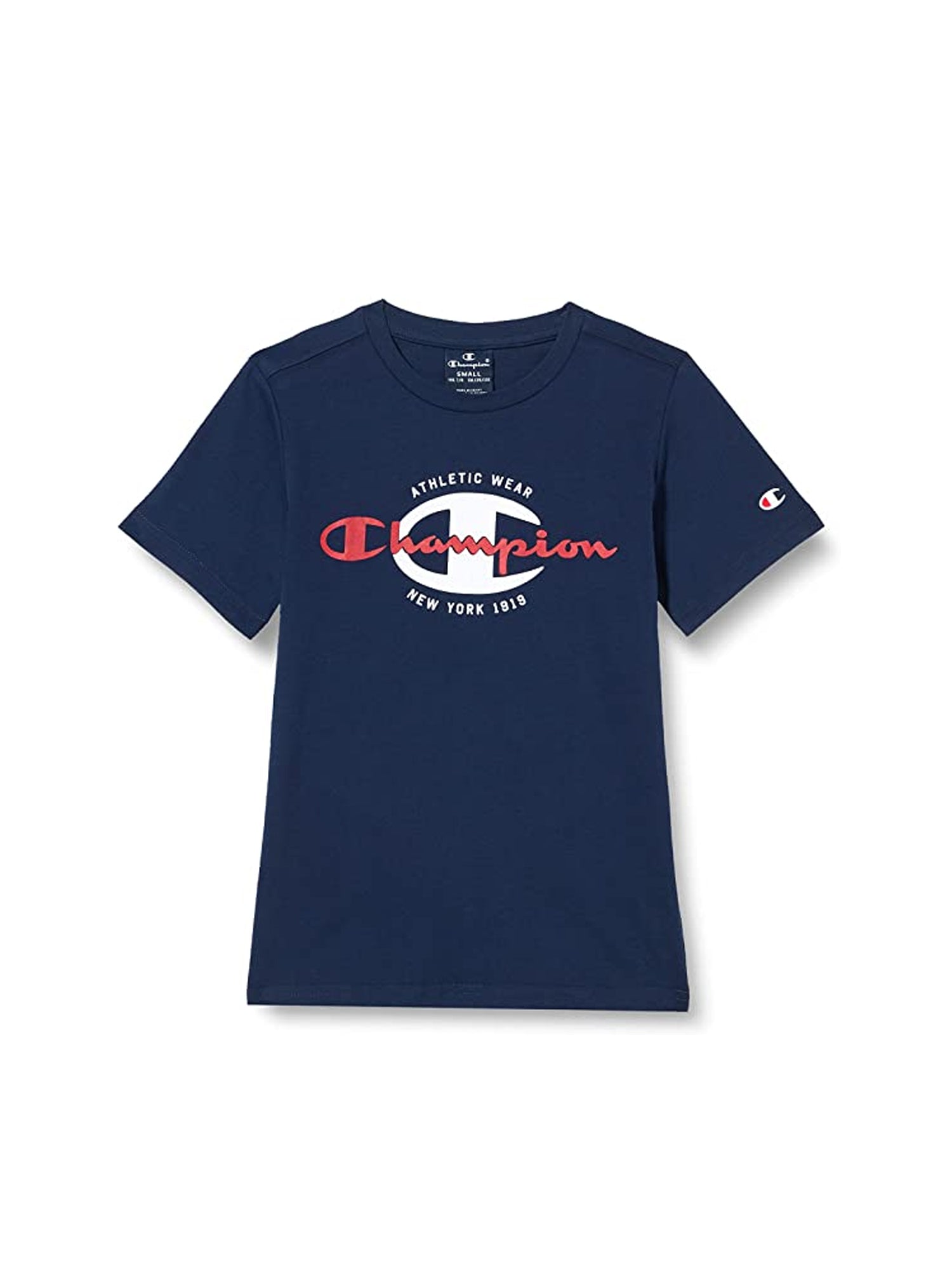 CHAMPION T-SHIRT MANICHE CORTE JR BLU