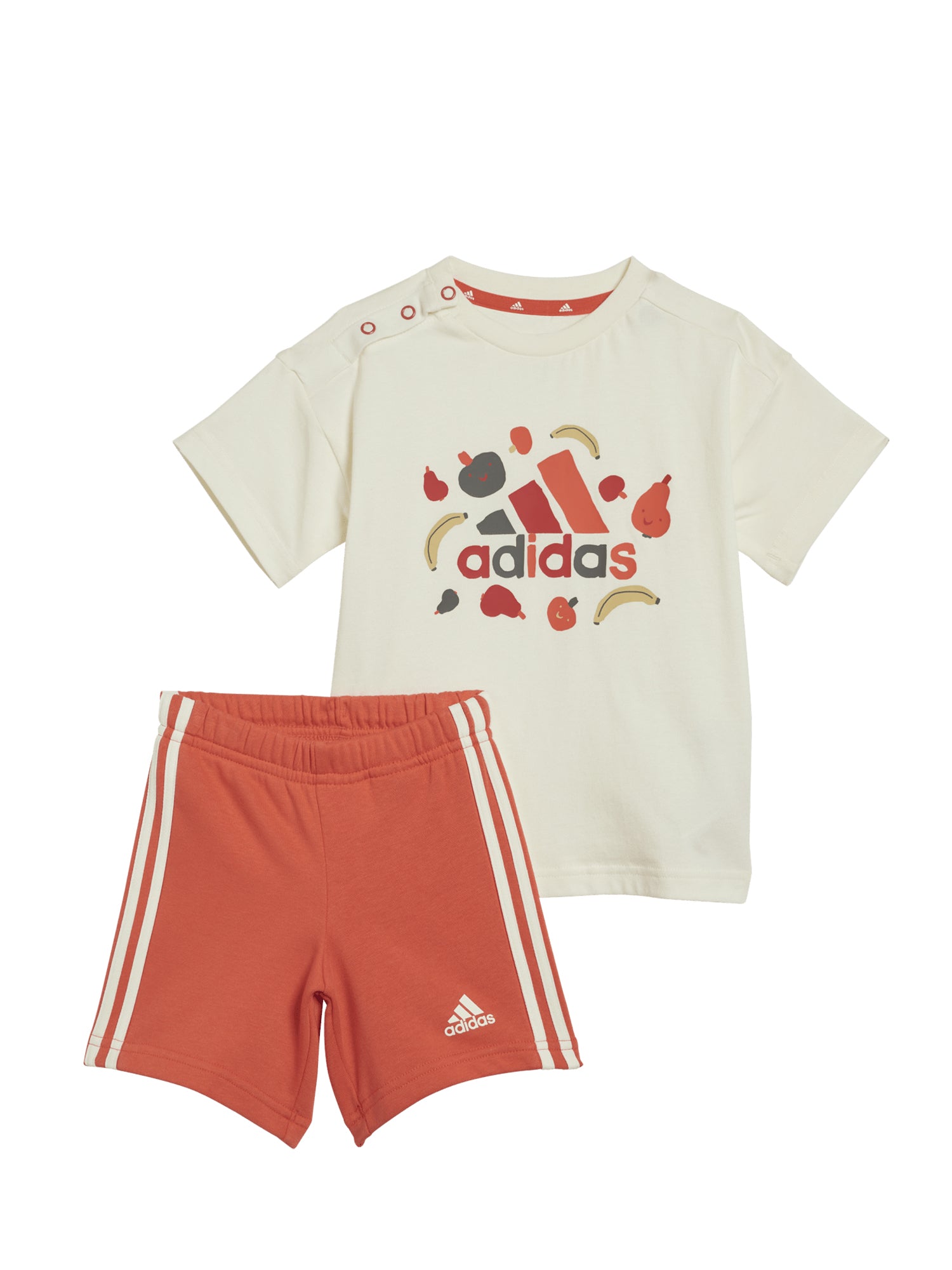 ADIDAS COMPLETINO ESSENTIALS ALLOVER PRINT TEE INFANT BEIGE - ROSSO
