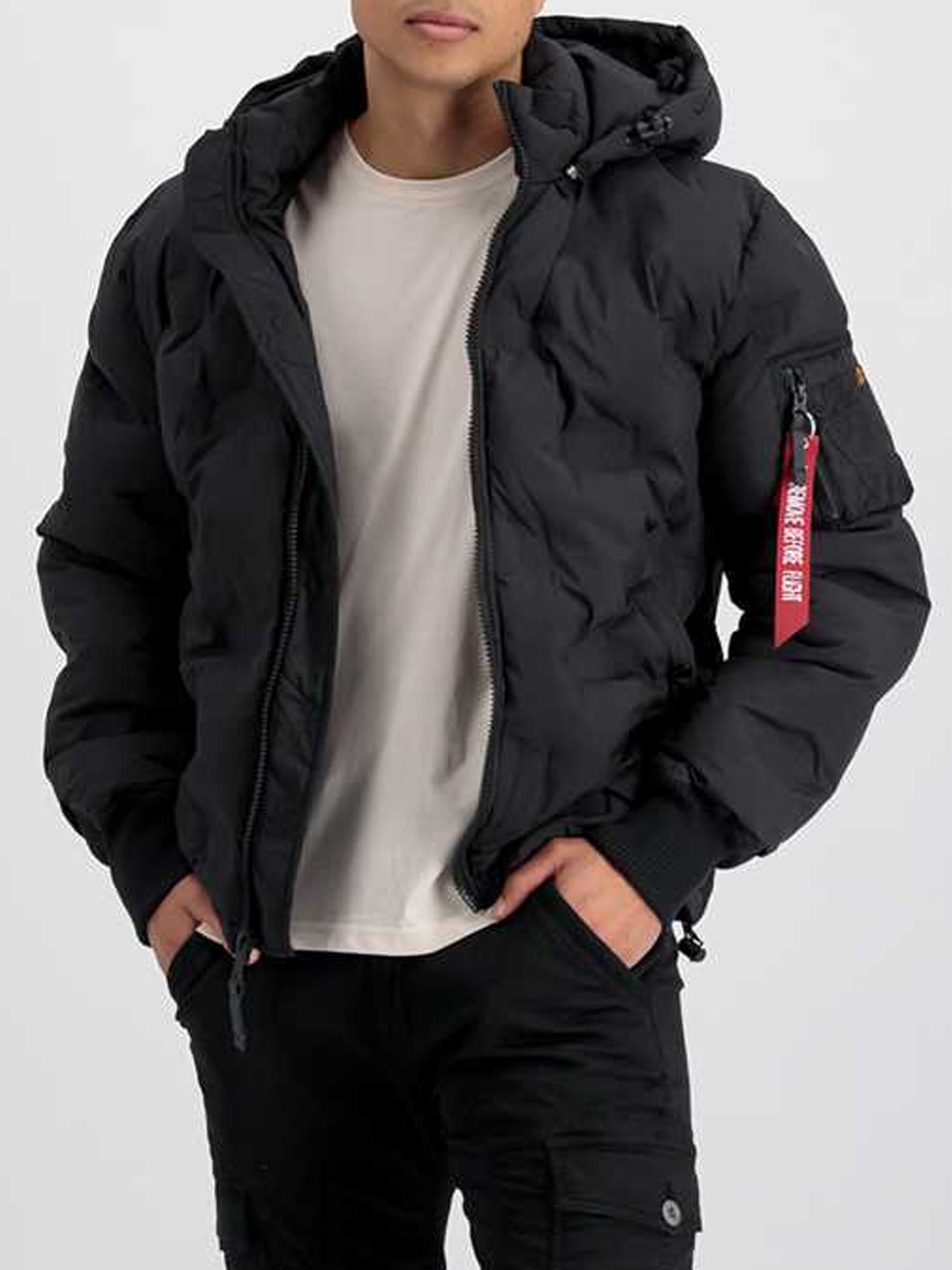 ALPHA INDUSTRIES GIUBBINO CON CAPPUCCIO NERO