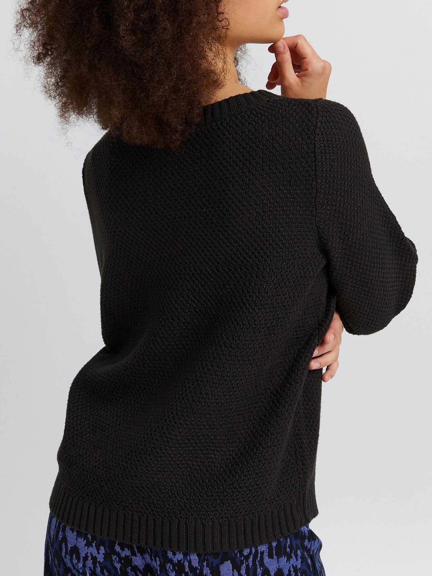 ICHI PULLOVER IN MAGLIA IHNOELLE NERO