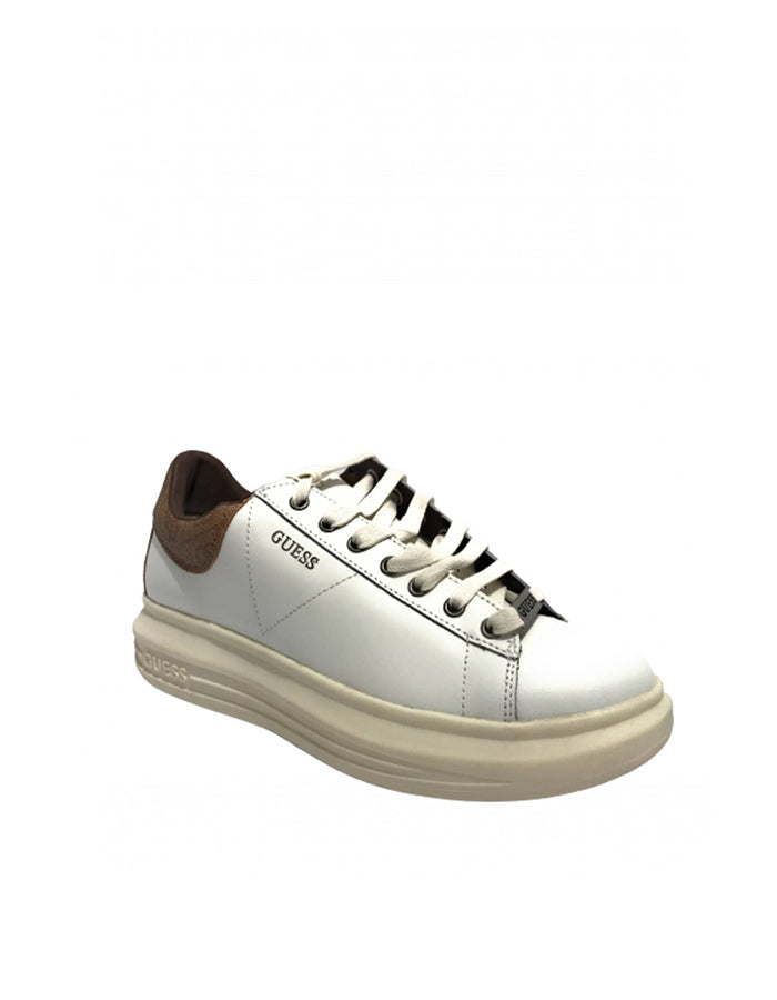 GUESS JEANS SNEAKERS VIBO BIANCO - MARRONE