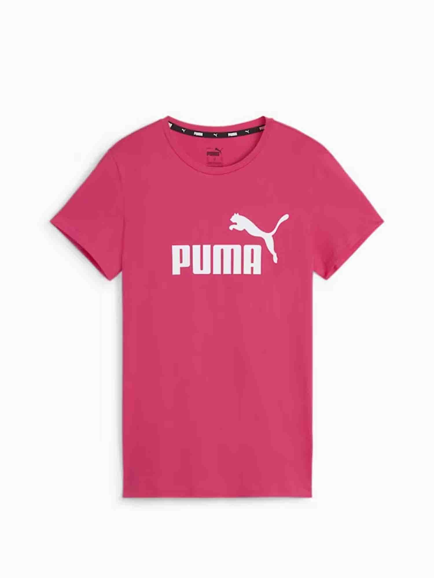 PUMA T-SHIRT CON LOGO ESSENTIALS DONNA GARNET ROSE