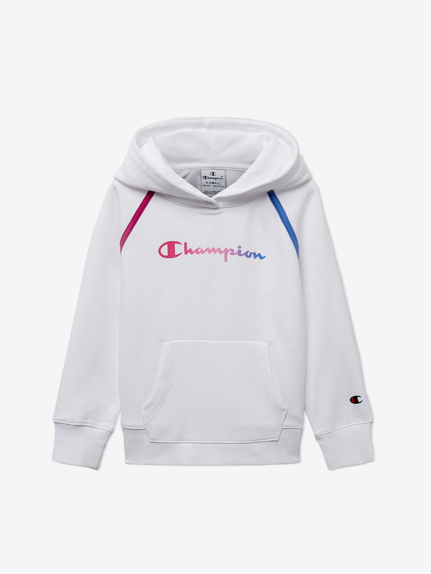 CHAMPION FELPA CON CAPPUCCIO JR BIANCO