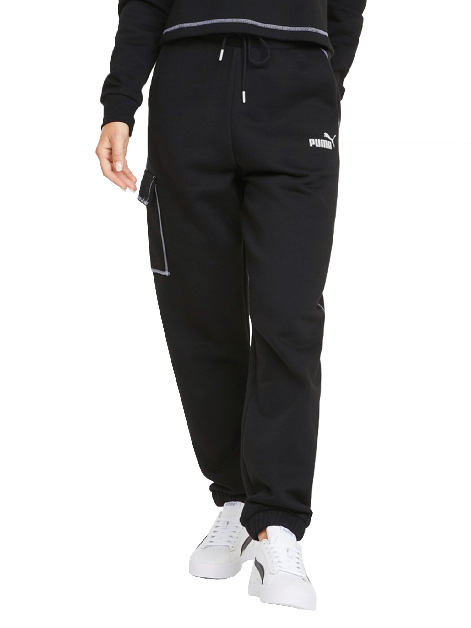 PUMA PANTALONI SPORTIVI POWER CARGO NERO