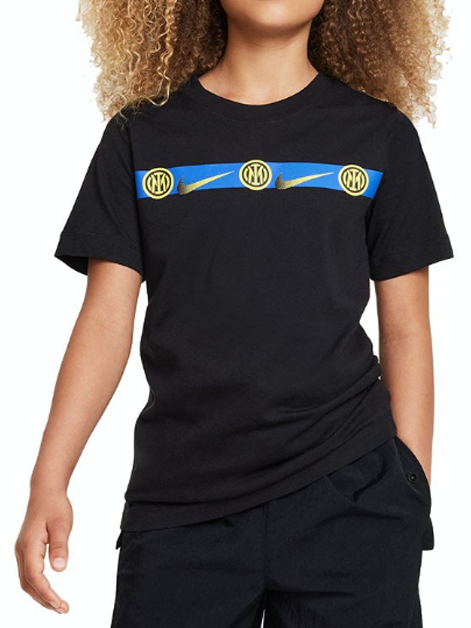 NIKE REPEAT  T-SHIRT INTER DA RAGAZZO NERO