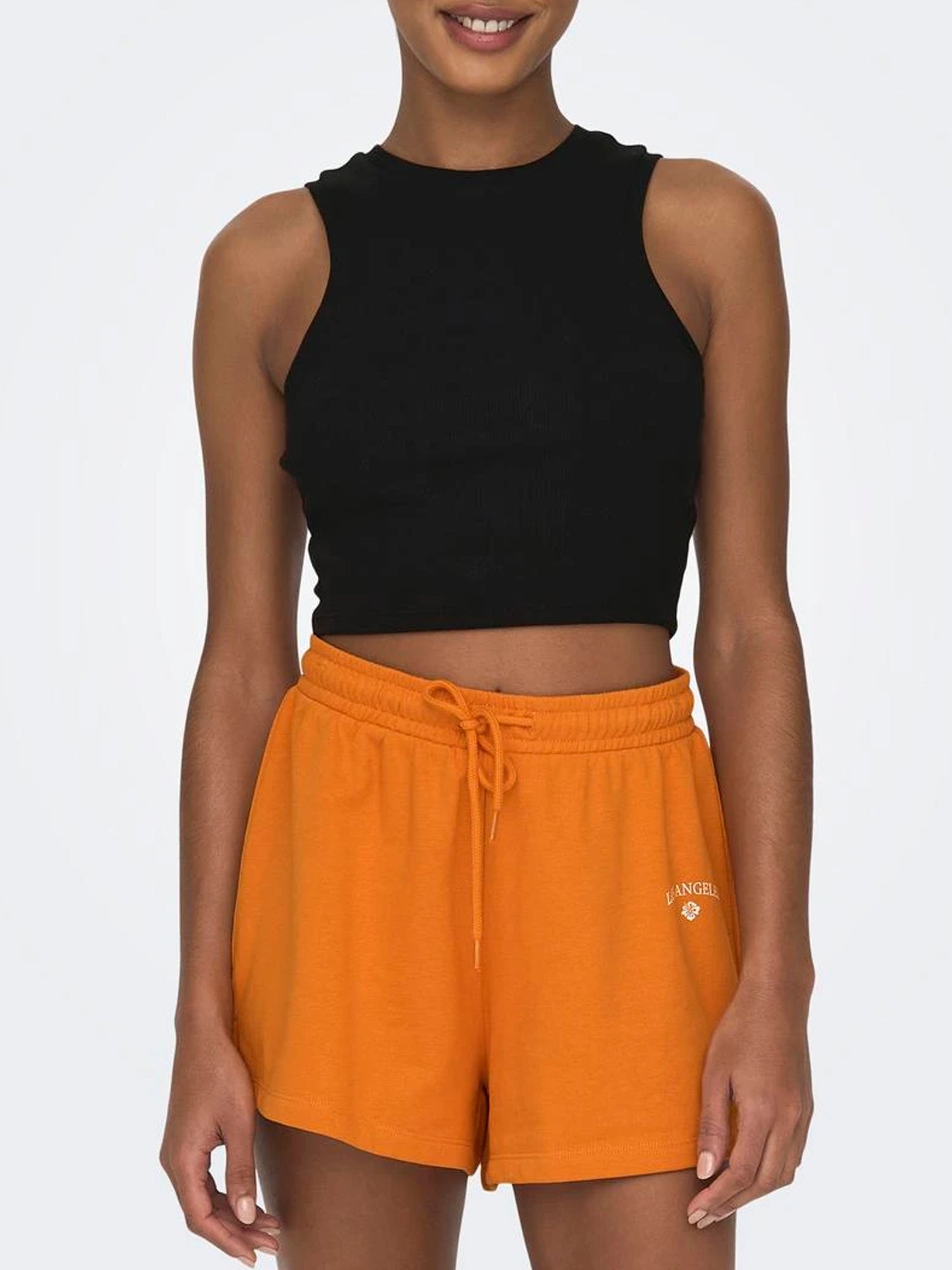 ONLY TOP VILMA CROPPED NERO