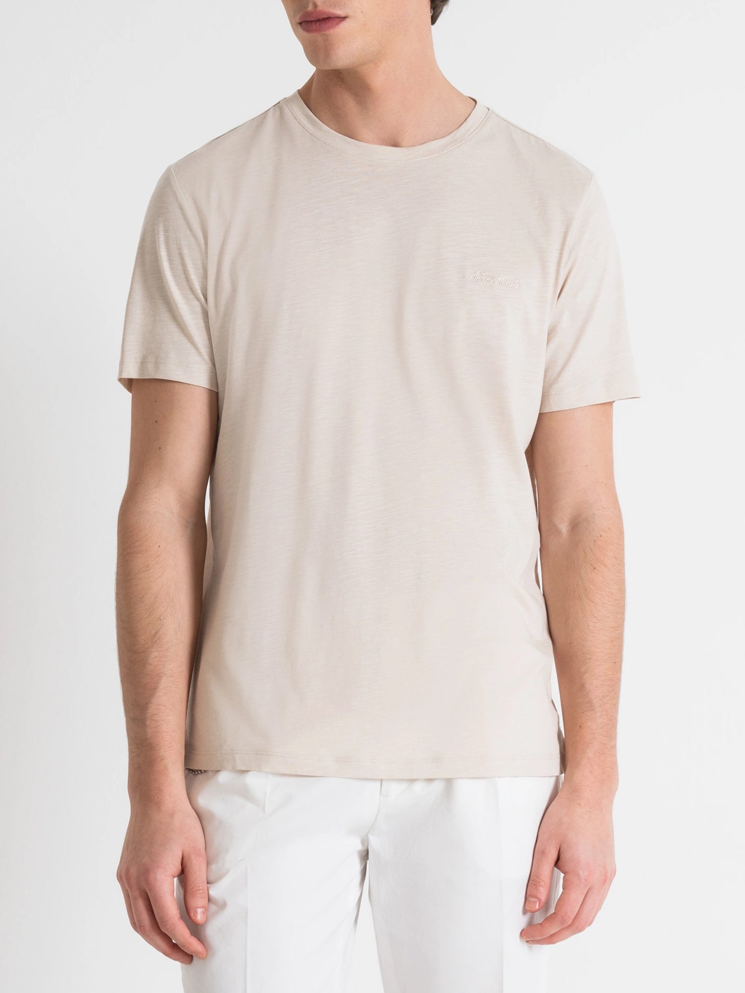 ANTONY MORATO T-SHIRT REGULAR FIT IN COTONE BIANCO PAPIRO