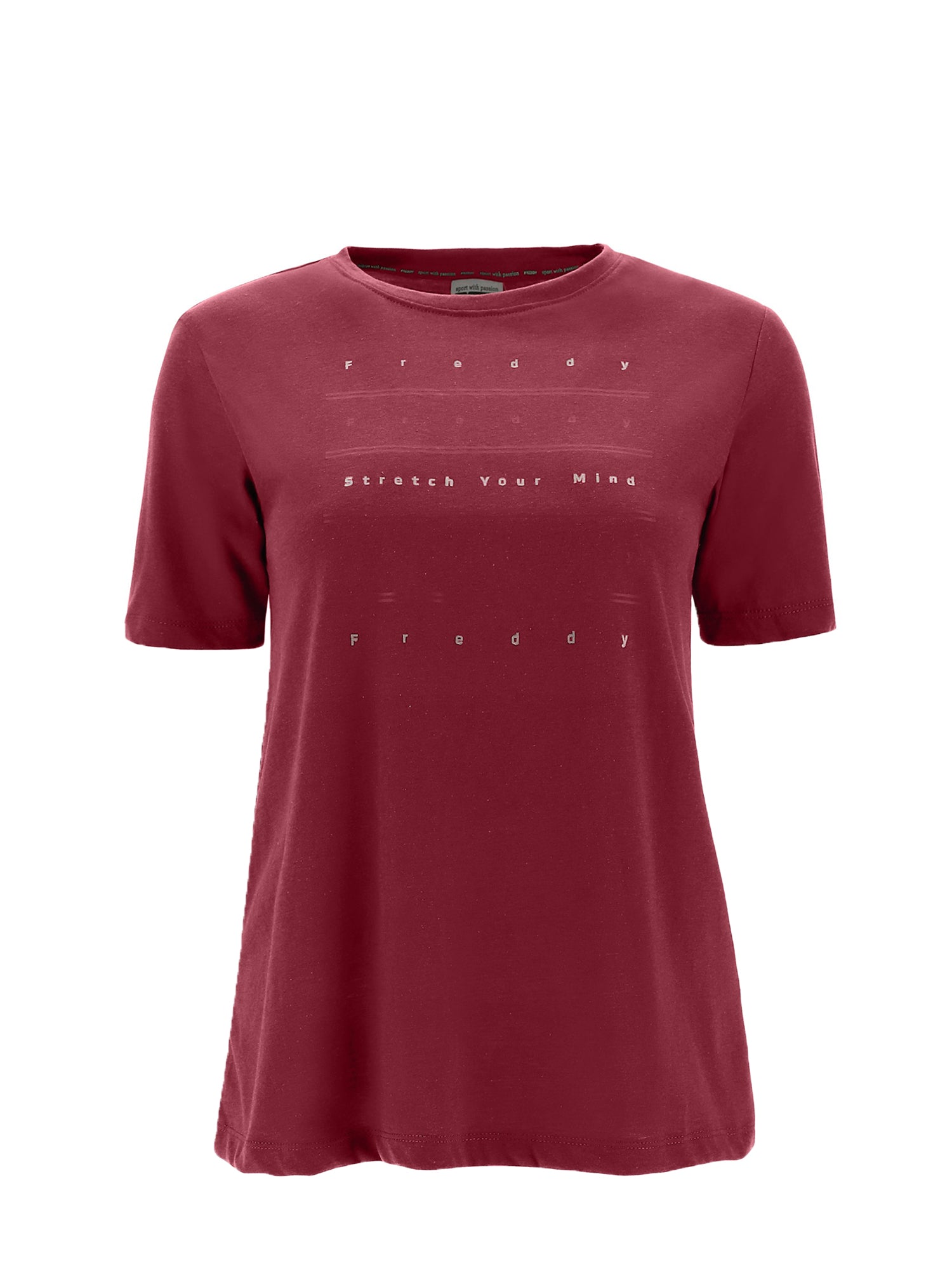 FREDDY T-SHIRT MANICHE CORTE ROSSO SCURO