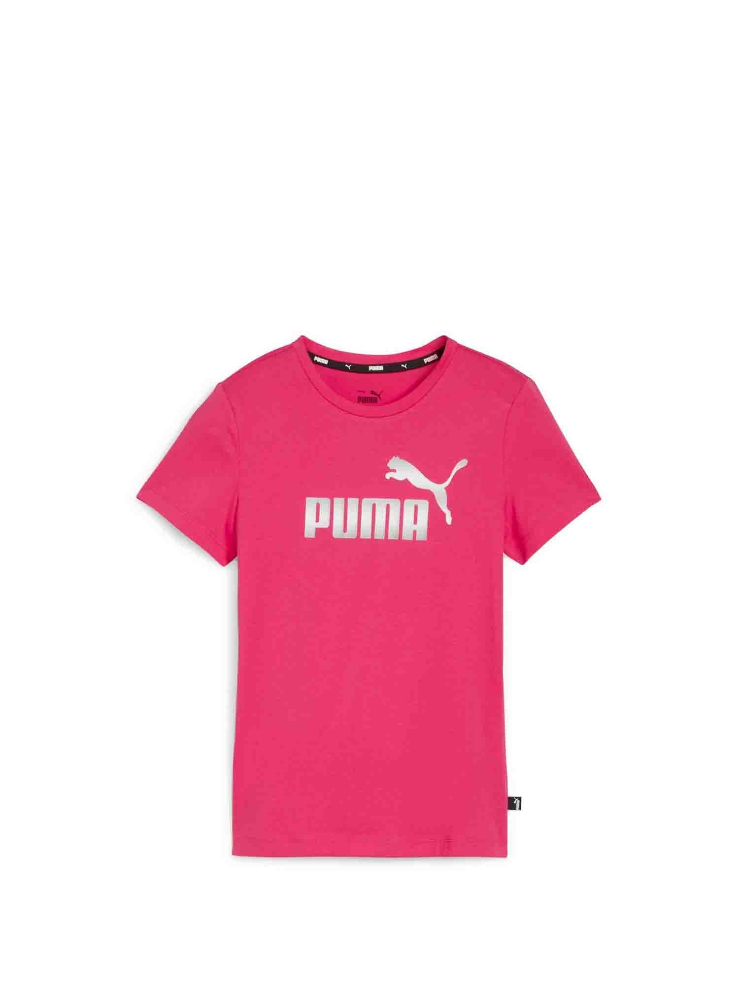 PUMA T-SHIRT ESSENTIALS CON LOGO DA RAGAZZA ROSA