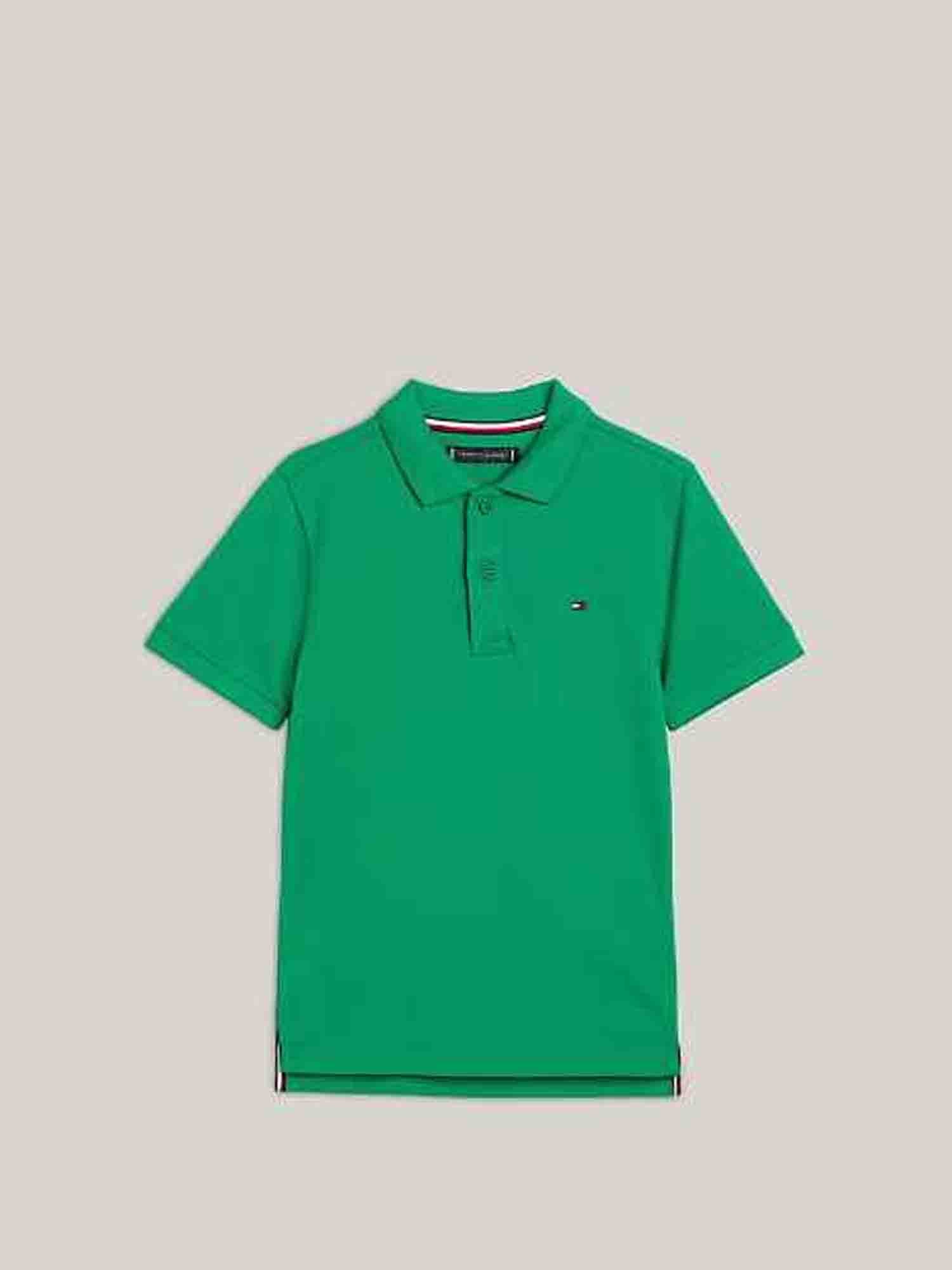 TOMMYY HILFIGER POLO ESSENTIAL DA RAGAZZO VERDE OLIMPICO