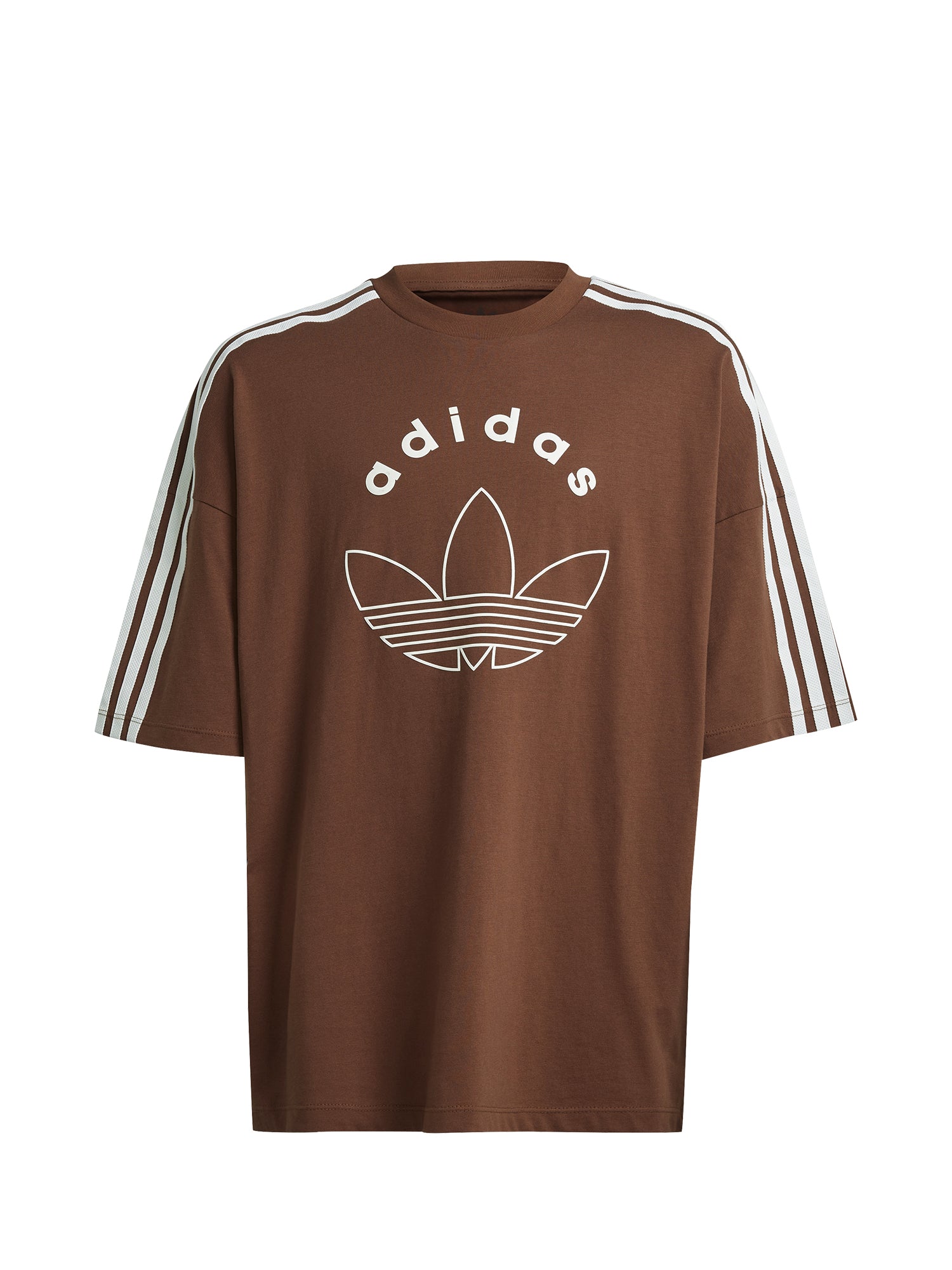 ADIDAS ORIGINALS T-SHIRT GIROCOLLO JR MARRONE