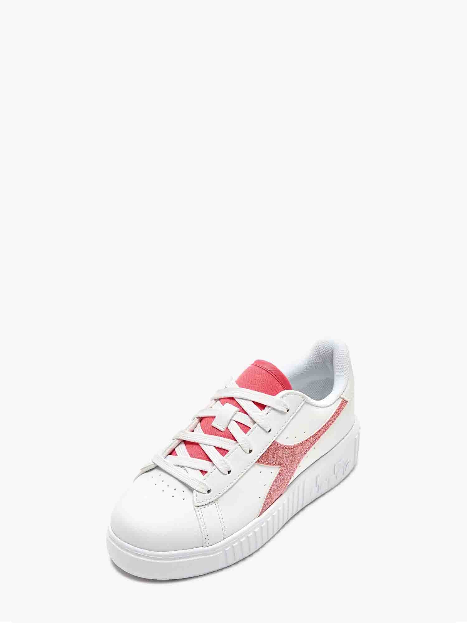 DIADORA GAME STEP P LACQUERED PS SNEAKERS BIANCO-ROSA
