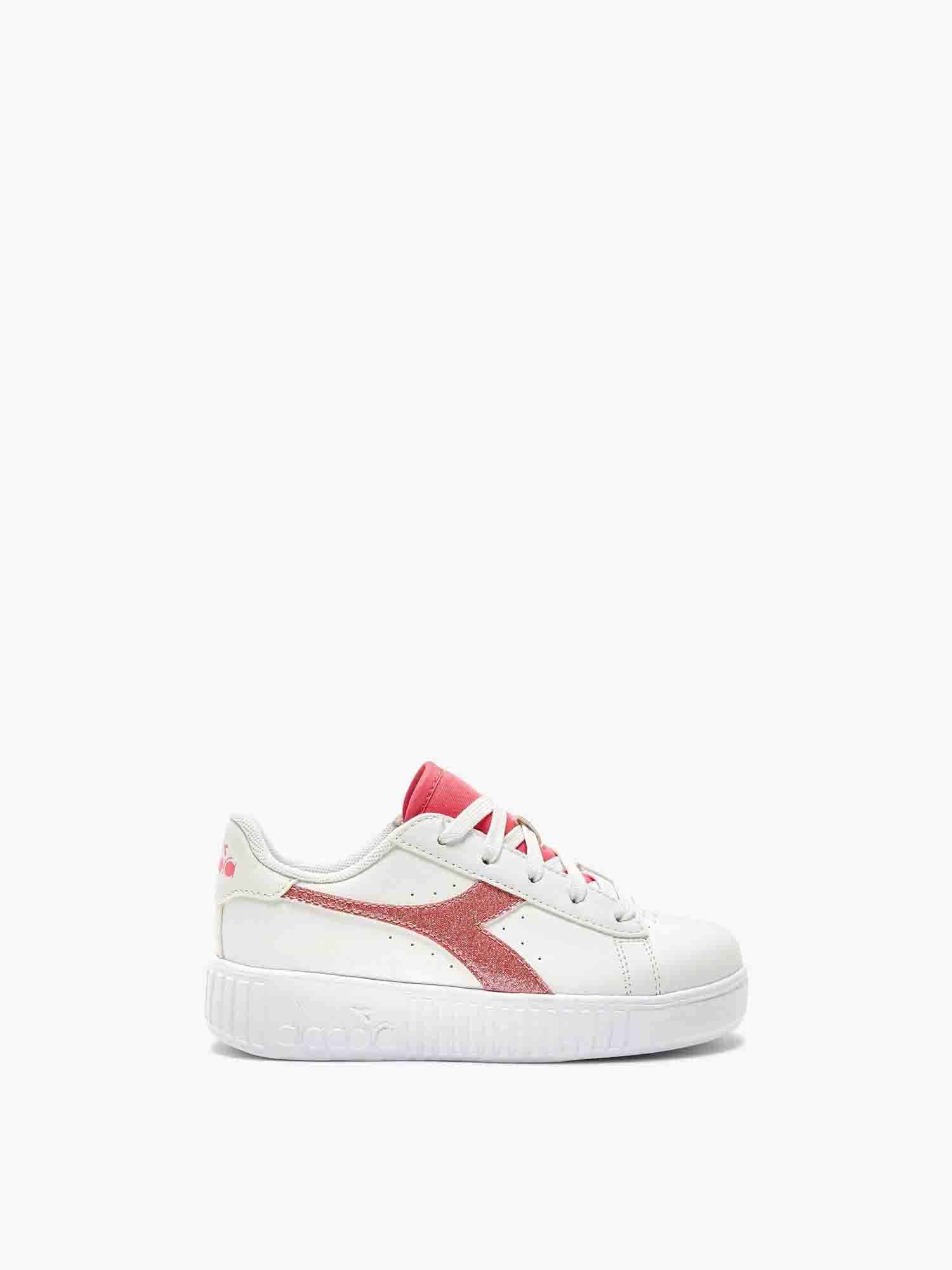 DIADORA GAME STEP P LACQUERED PS SNEAKERS BIANCO-ROSA