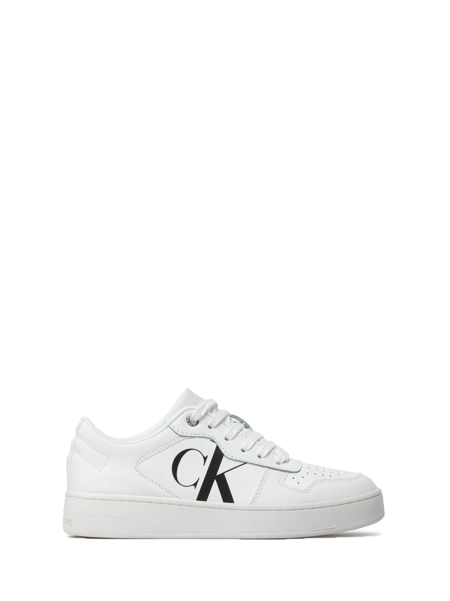 CALVIN KLEIN SNEAKERS CUPSOLE LACEUP BASKET LOW BIANCO - NERO