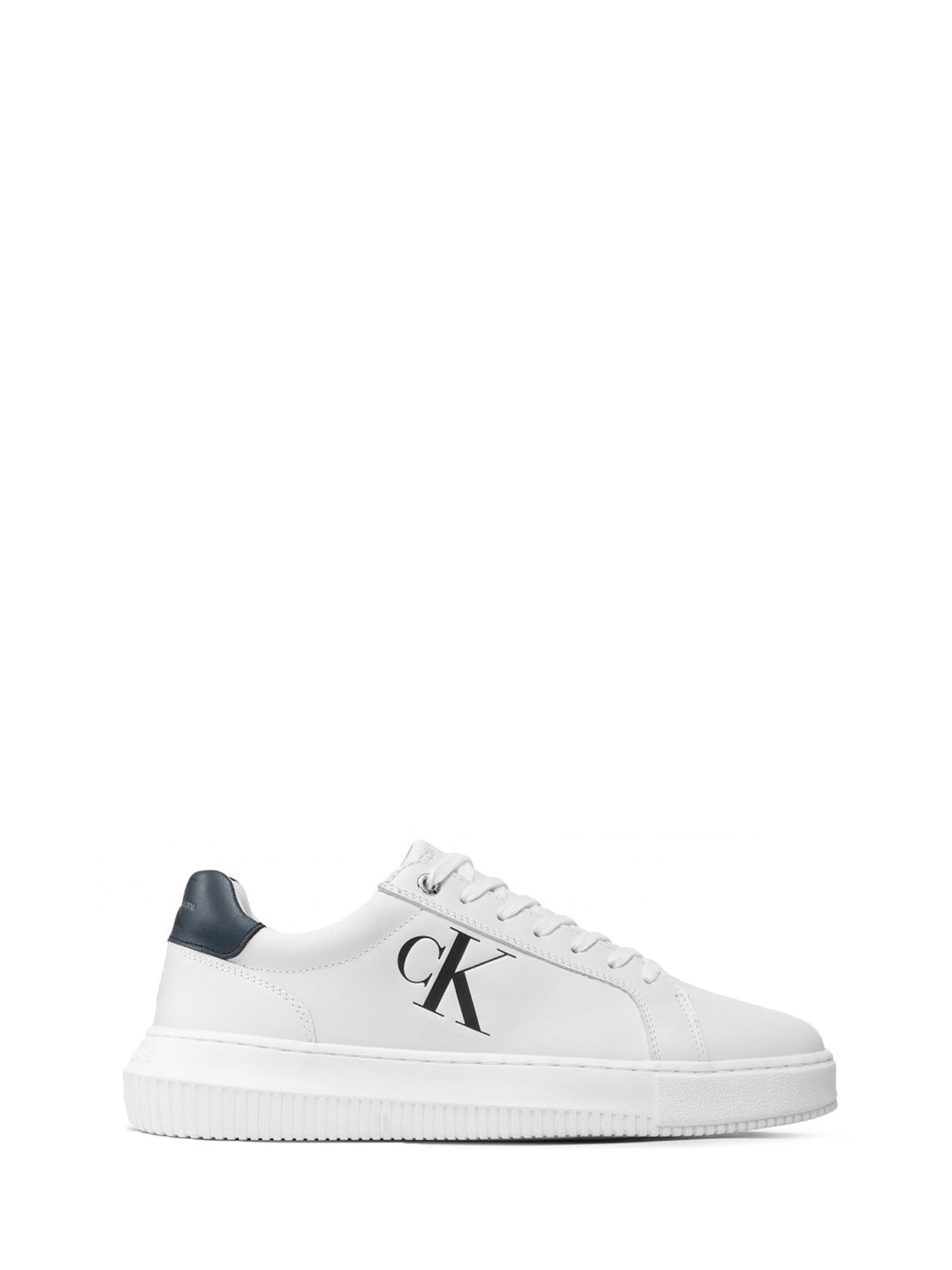 CALVIN KLEIN SNEAKERS CHUNKY CUPSOLE LACEUP LOW BIANCO - BLU