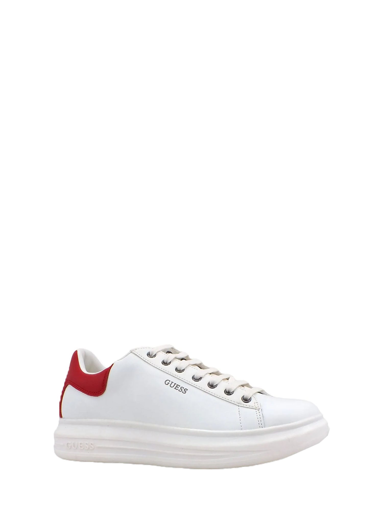 GUESS JEANS SNEAKERS SALERNO BIANCO - ROSSO