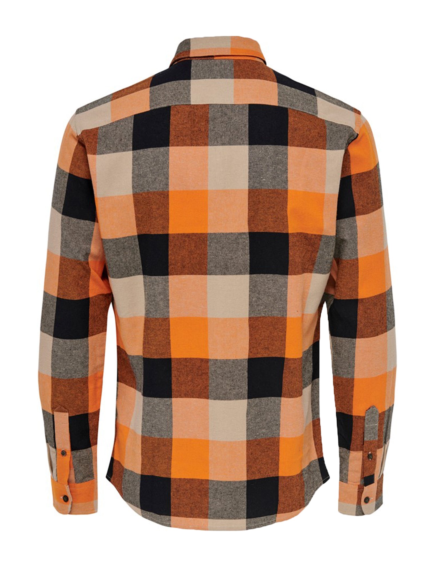 ONLY&SONS CAMICIA GUDMUND A QUADRI ARANCIO