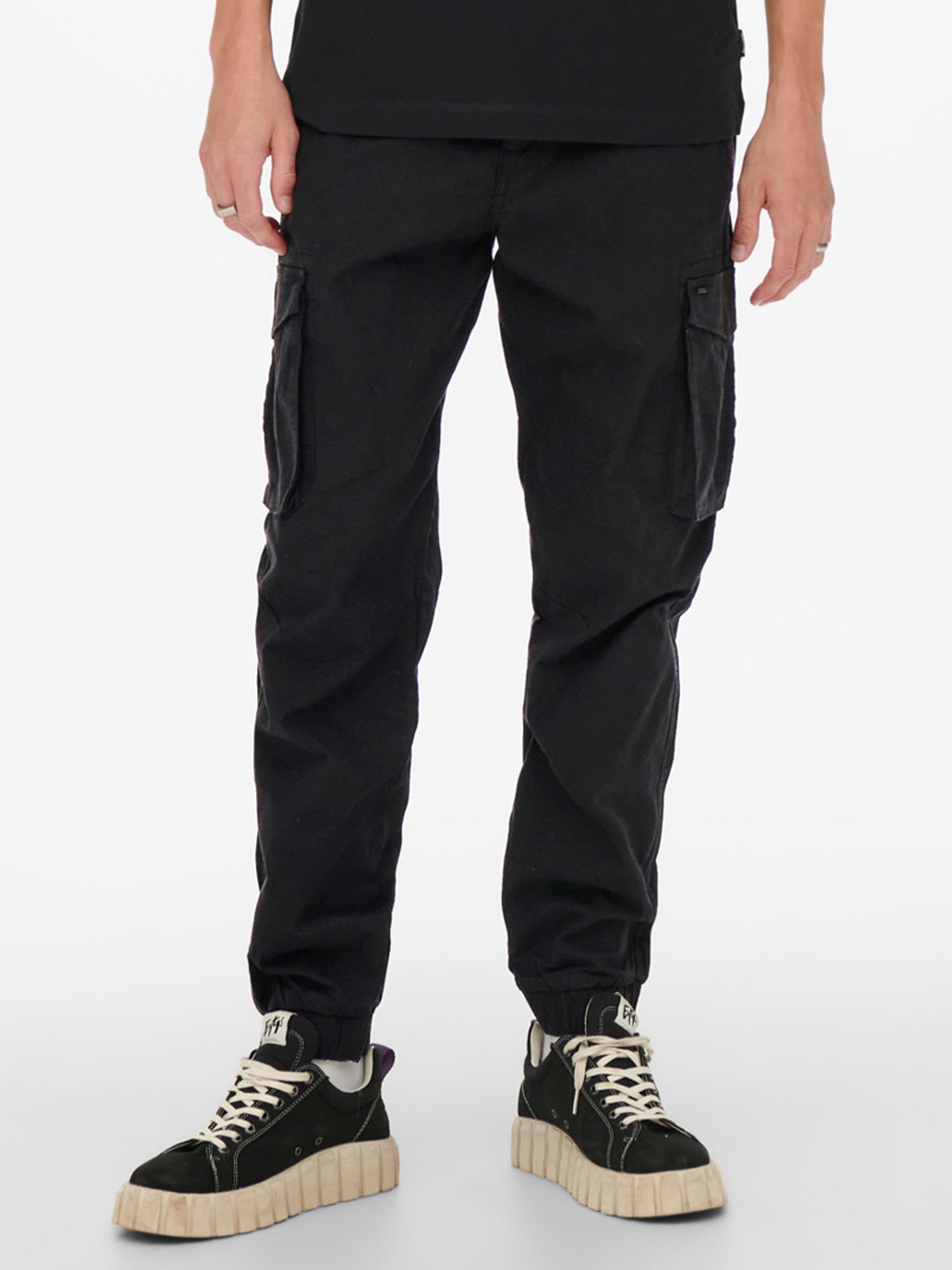 ONLY&SONS PANTALONI CARGO NERO