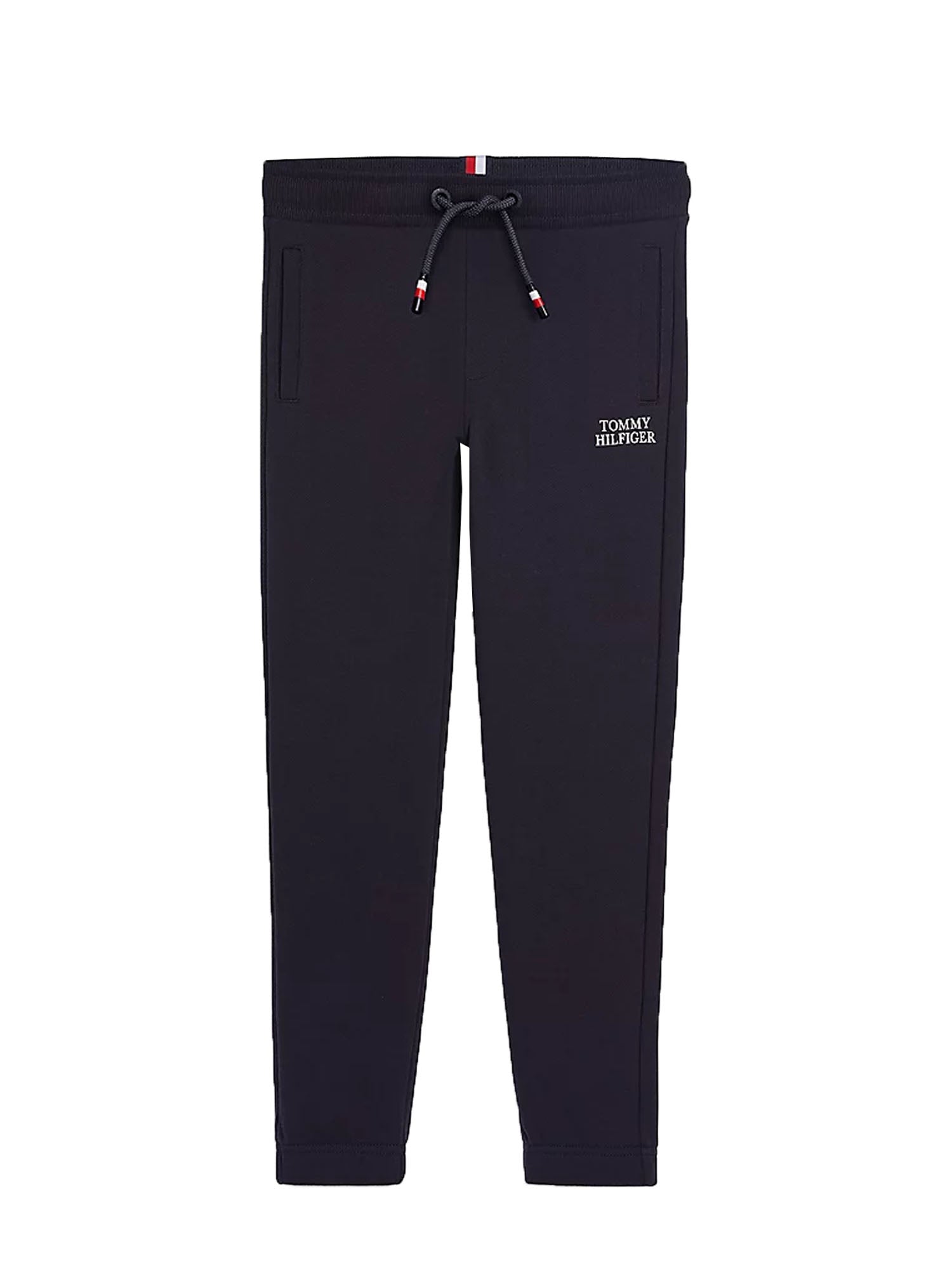 TOMMY HILFIGER PANTALONI SPORTIVI IN COTONE BLU