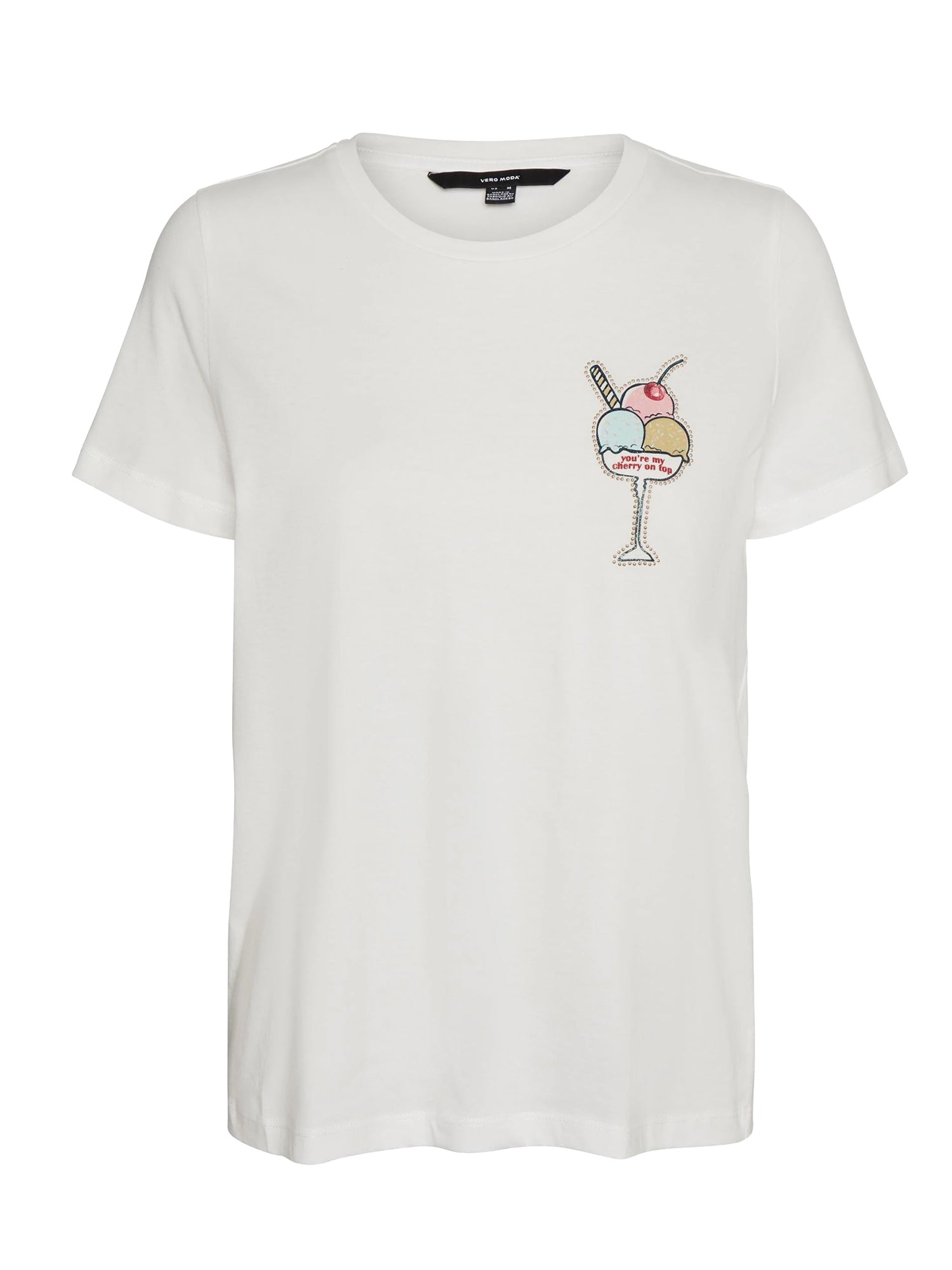 VERO MODA T-SHIRT CON GRAFICA BIANCO