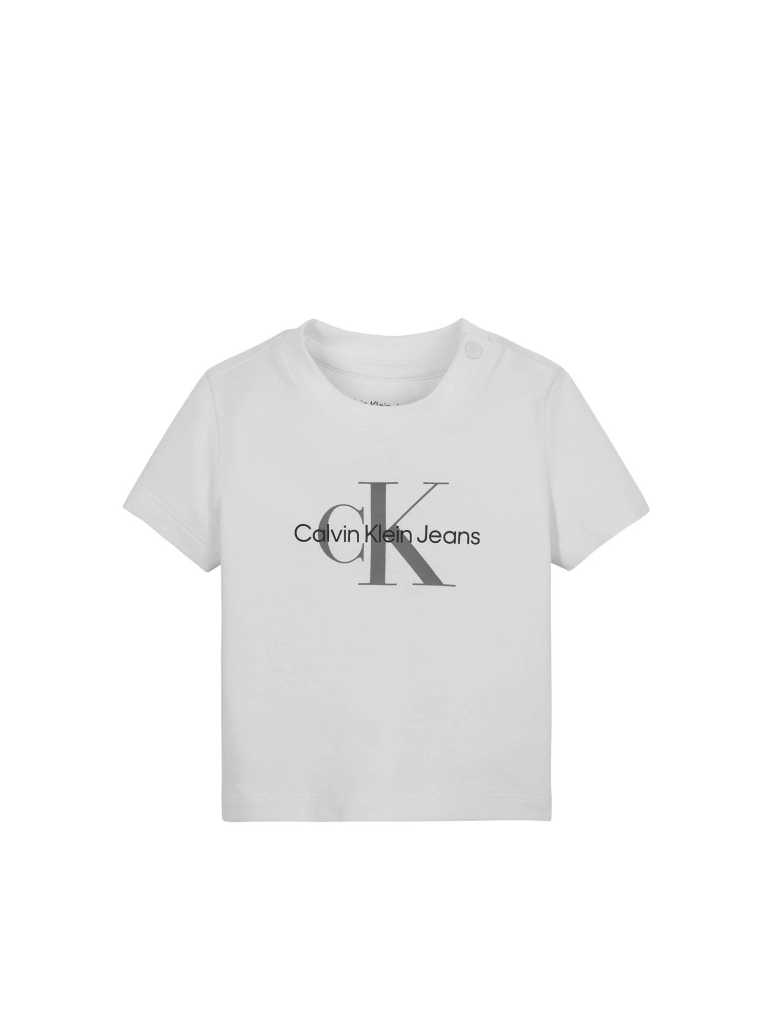 CALVIN KLEIN T-SHIRT IN COTONE BIOLOGICO BIANCO