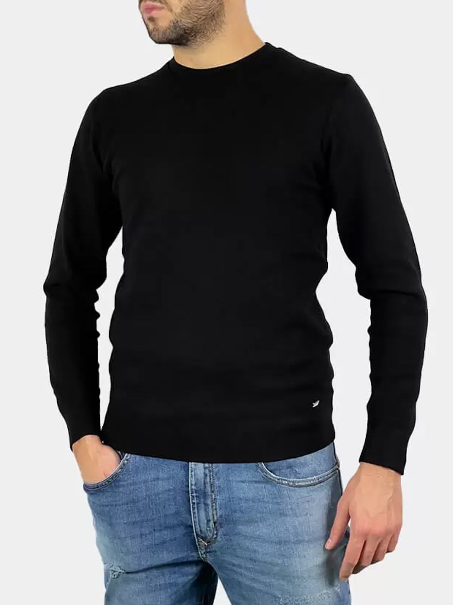 MARKUP PULLOVER GIROCOLLO NERO