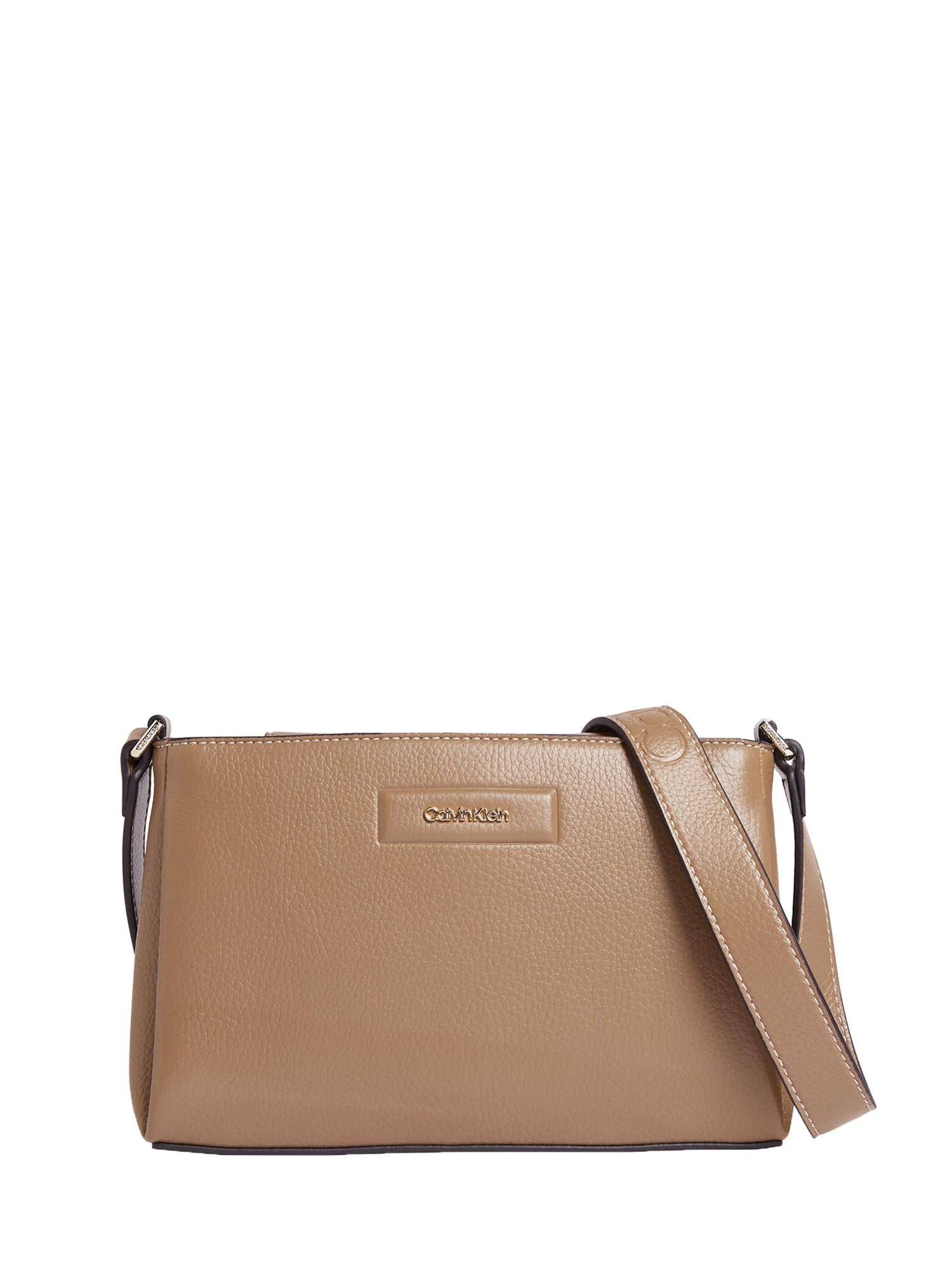 CALVIN KLEIN BORSA A TRACOLLA DRESSED SMALL FLAP CROSSBODY BEIGE