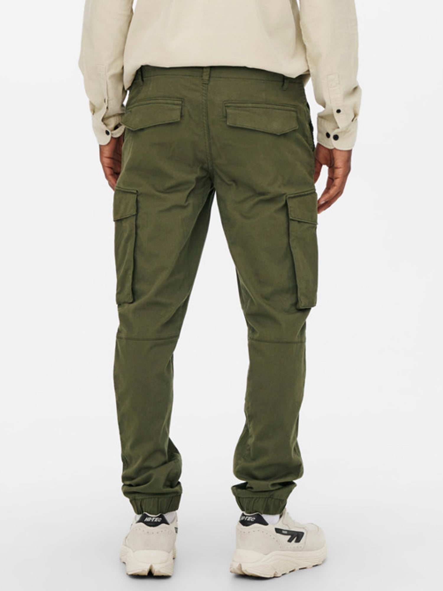 ONLY&SONS PANTALONI KIM CARGO VERDE OLIVA