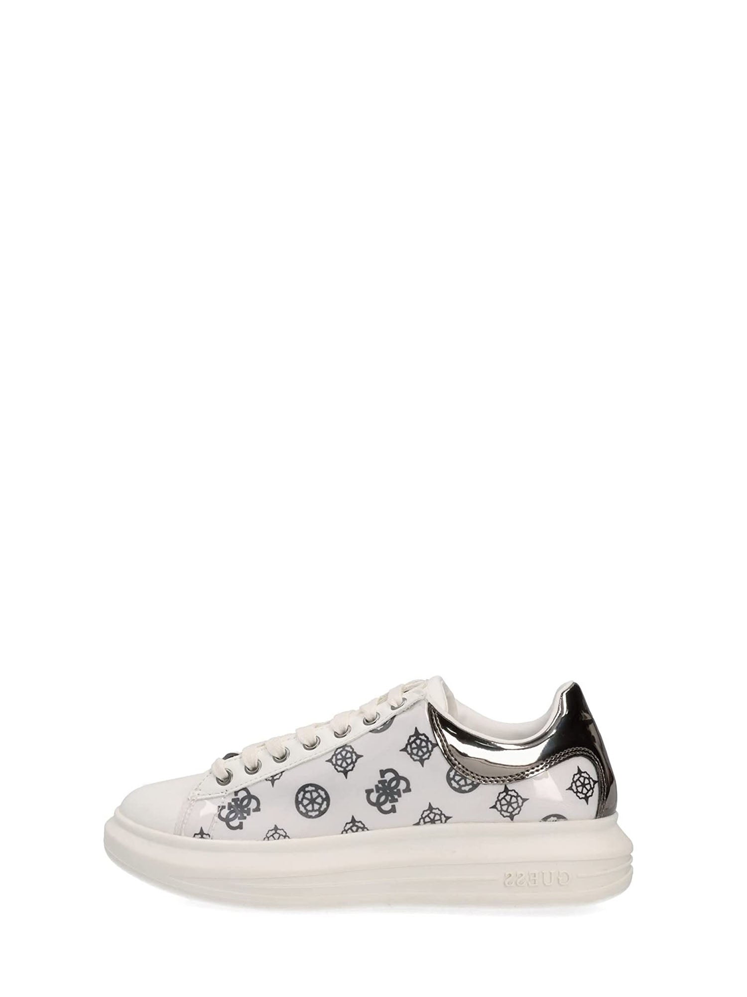 GUESS JEANS SNEAKERS VIBO BIANCO-ARGENTO