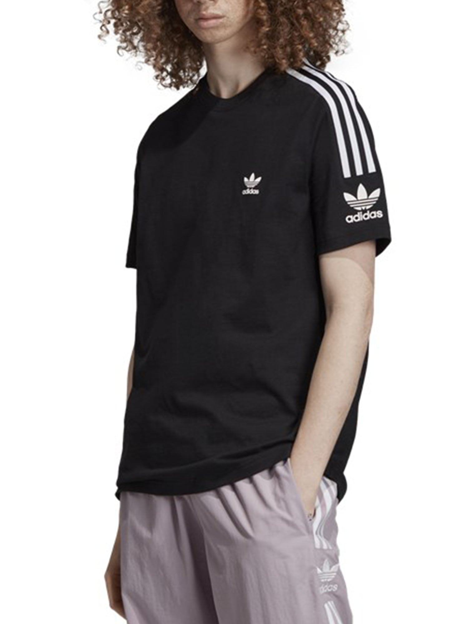 ADIDAS ORIGINALS T-SHIRT 3 STRIPES NERO - BIANCO