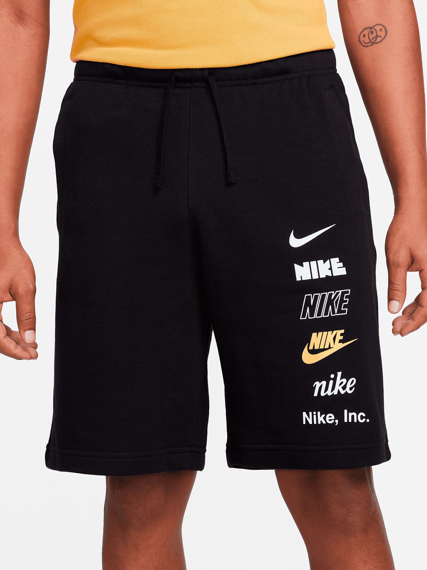 NIKE SHORTS SPORTIVI CLUB FT LOGHI M NERO