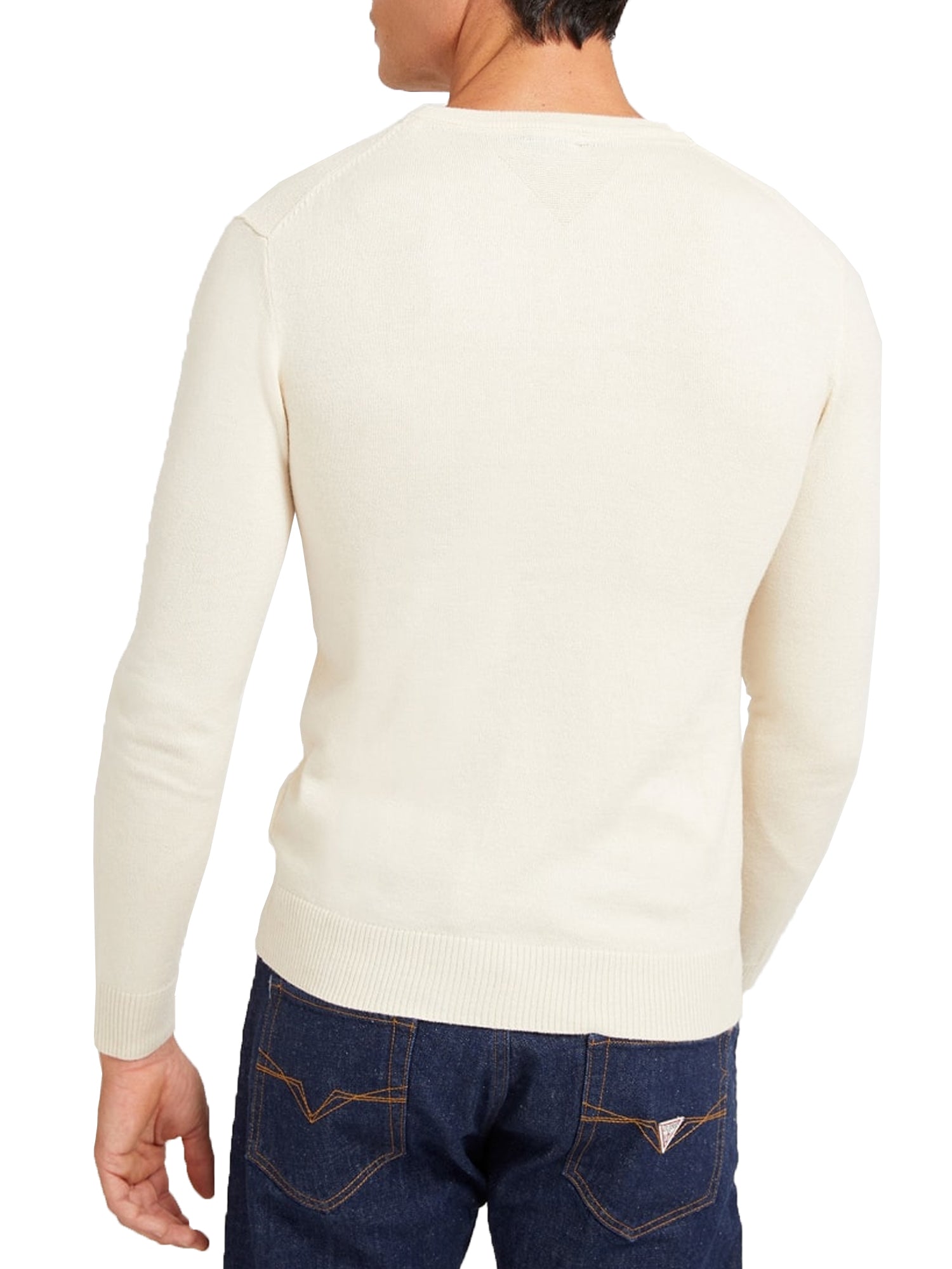 GUESS PULLOVER LAWSON GIROCOLLO BEIGE