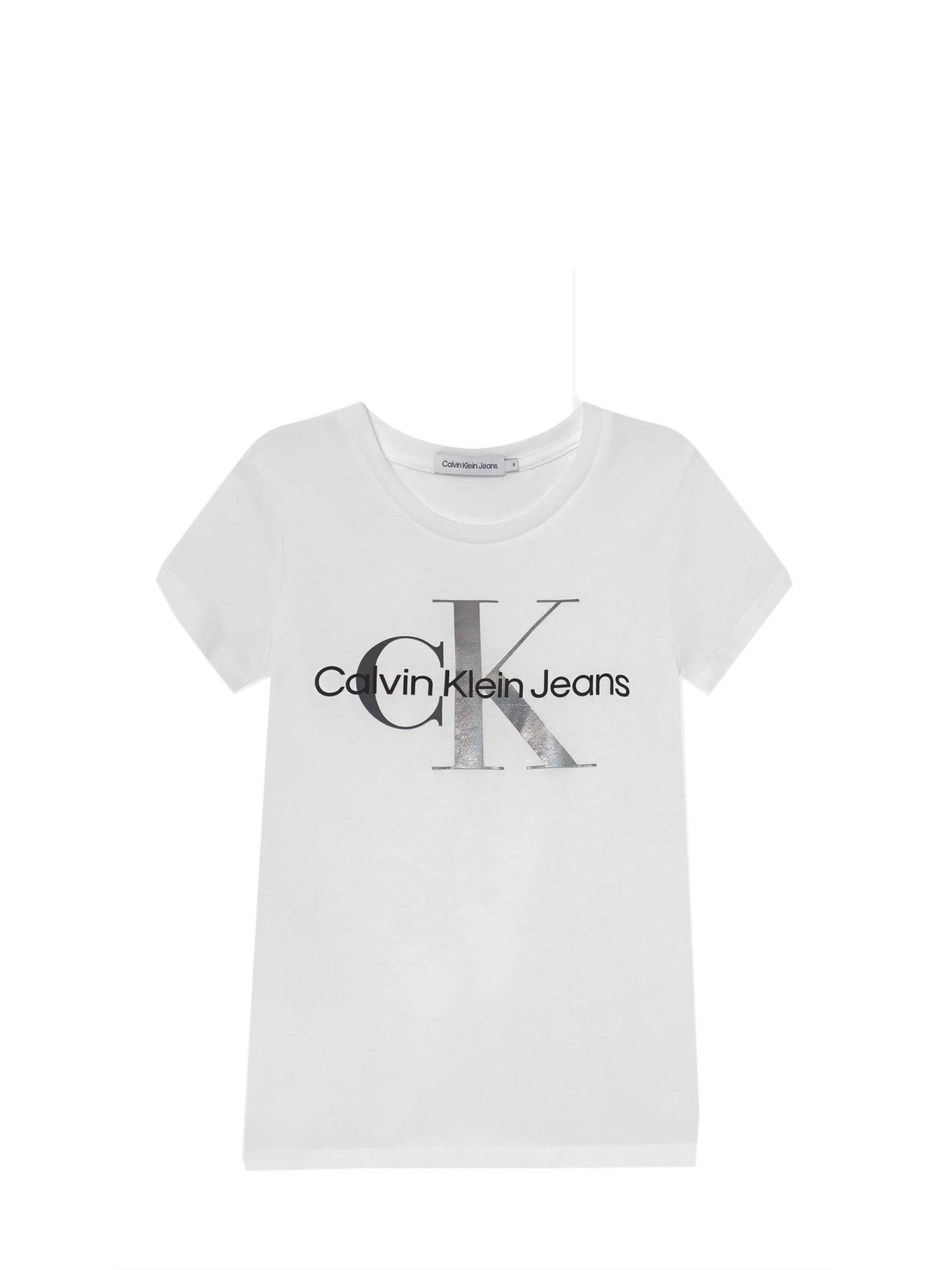 CALVIN KLEIN T-SHIRT MANICA CORTA DA RAGAZZA BIANCO