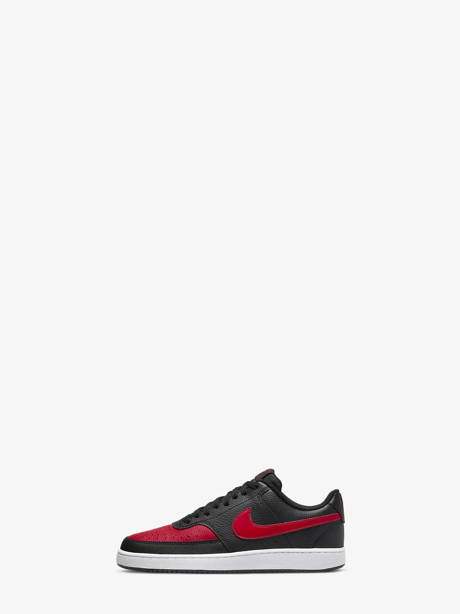 NIKE SNEAKERS COURT VISION LOW NERO-ROSSO