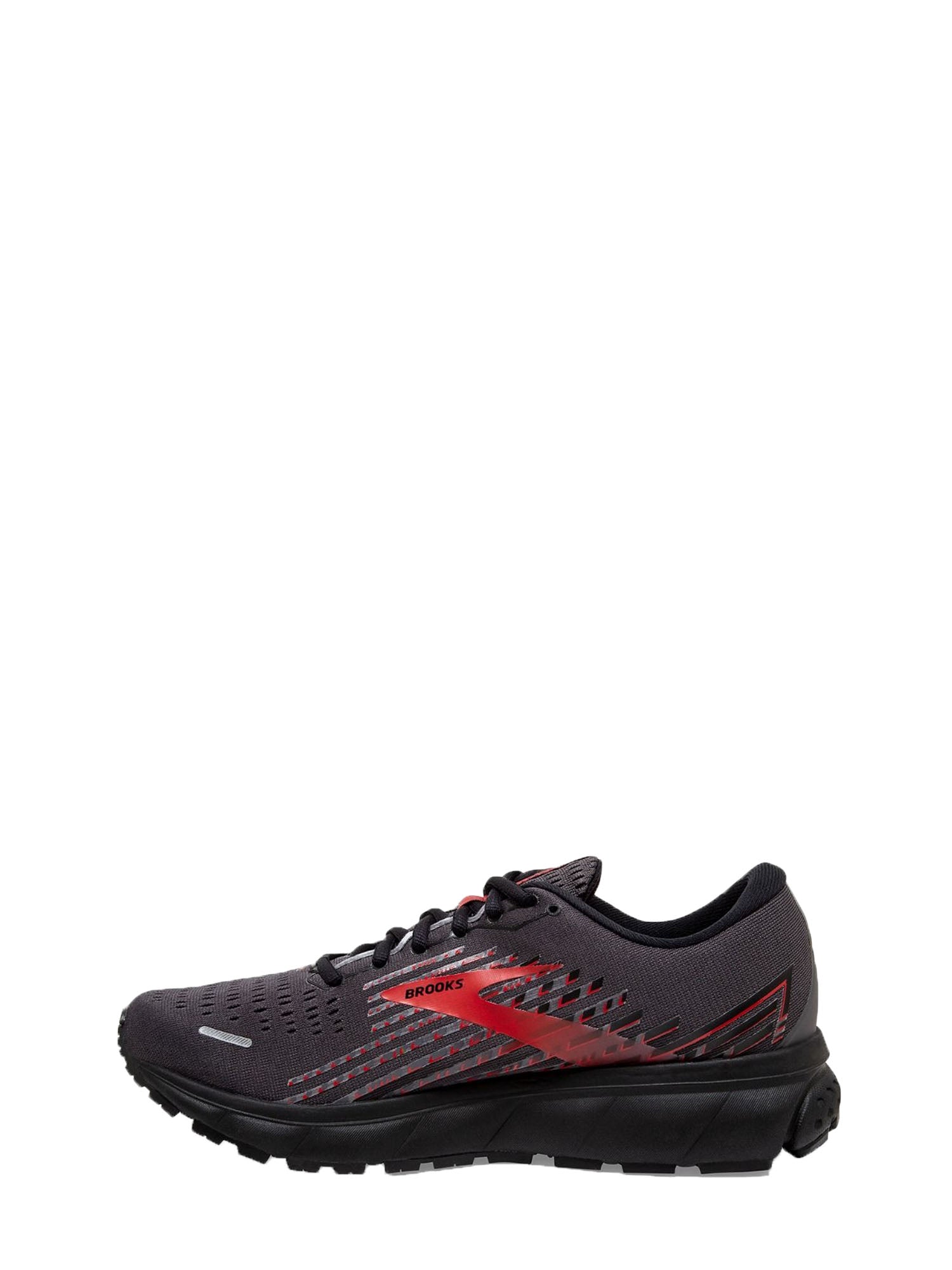 BROOKS SNEAKERS GHOST 13 NERO - ROSSO
