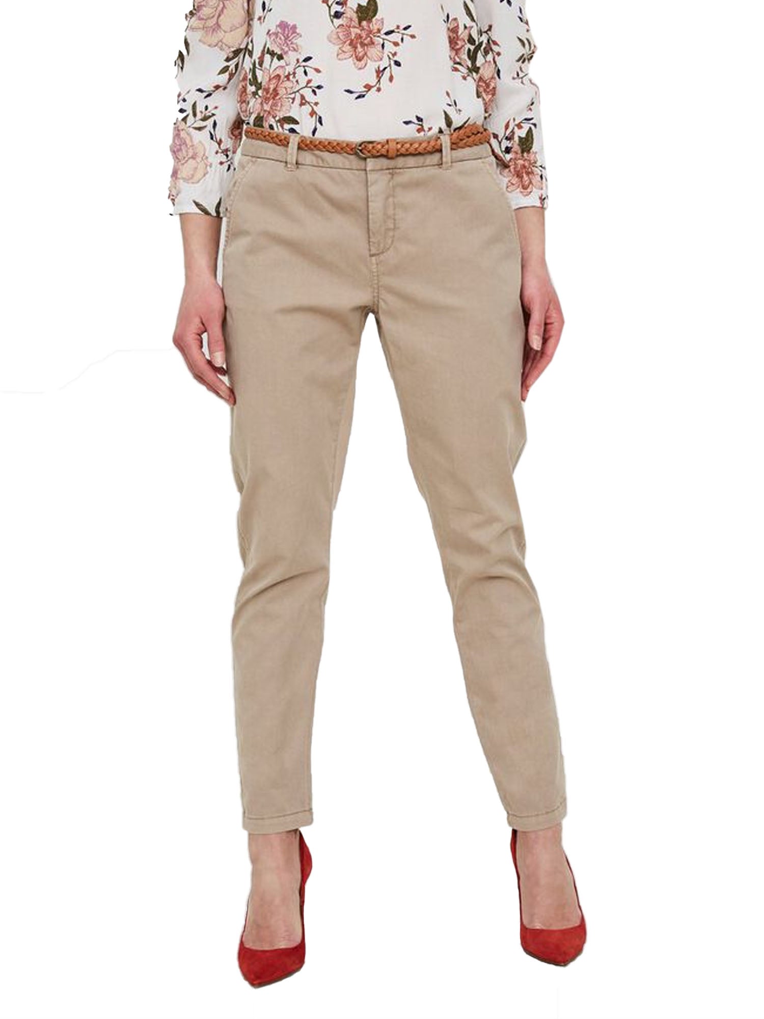 VERO MODA PANTALONE CHINO BEIGE