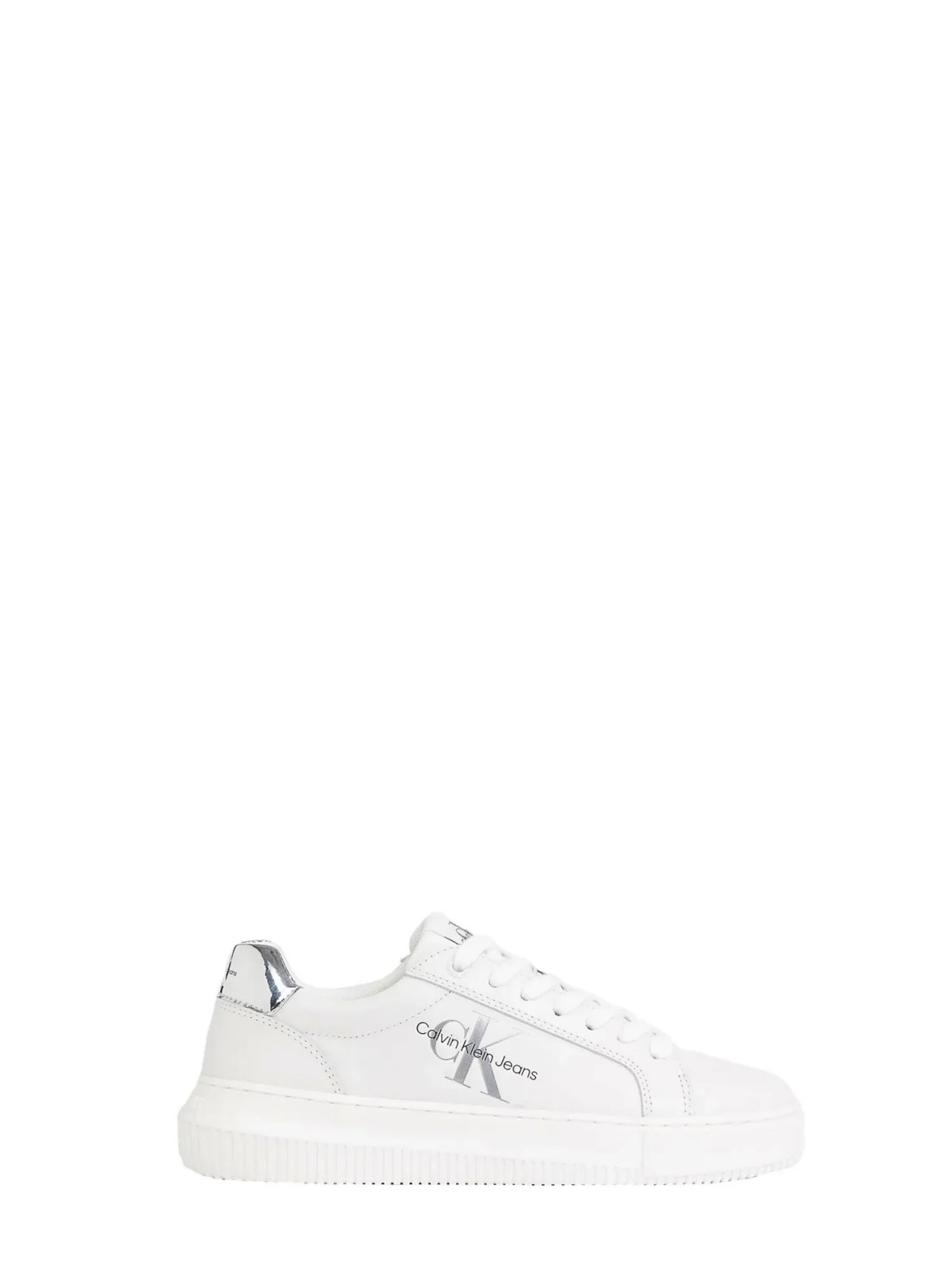 CALVIN KLEIN SHOES SNEAKERS BASSE CHUNKY CUPSOLE MONO BIANCO