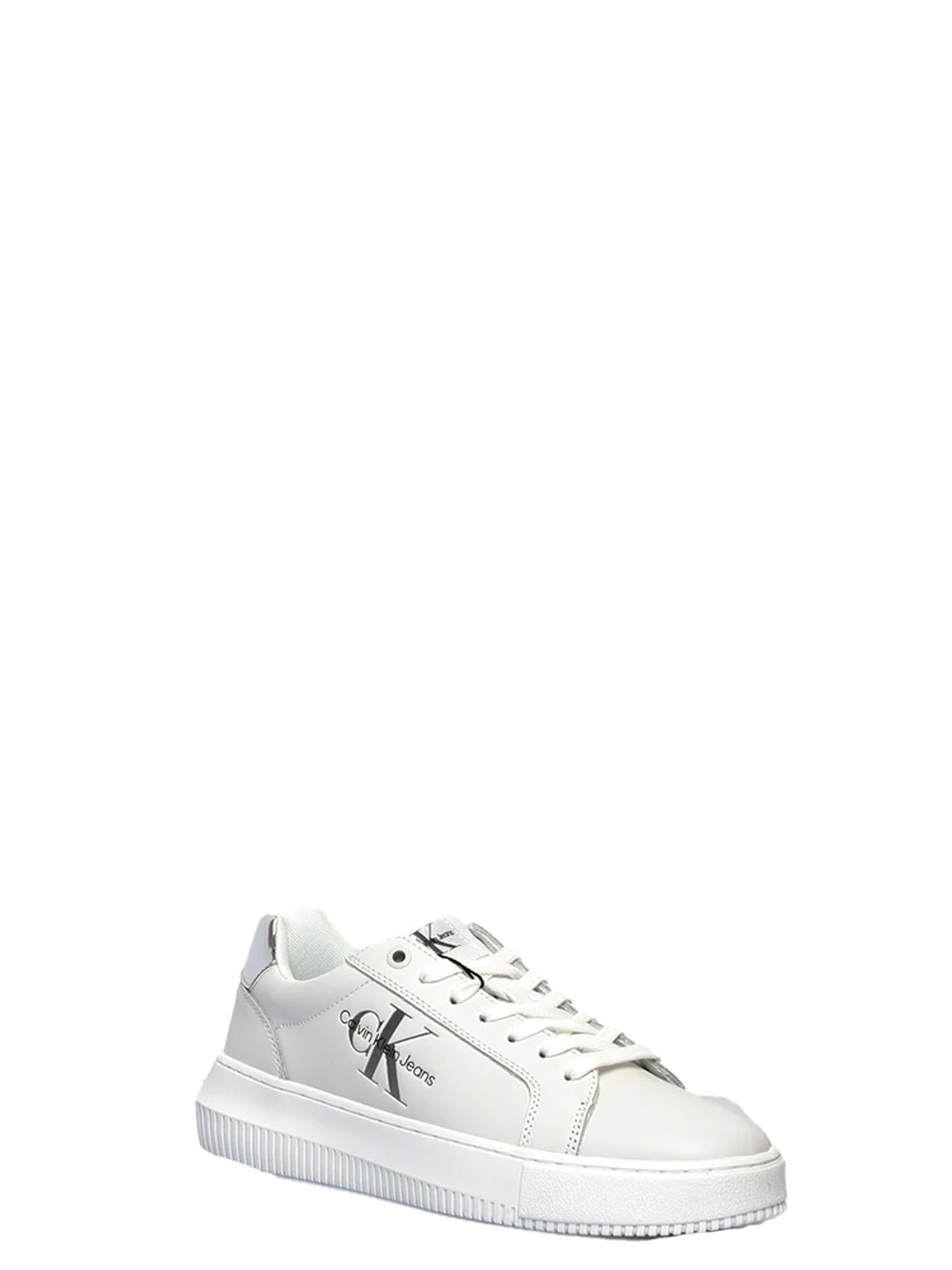 CALVIN KLEIN SHOES SNEAKERS BASSE CHUNKY CUPSOLE MONO BIANCO