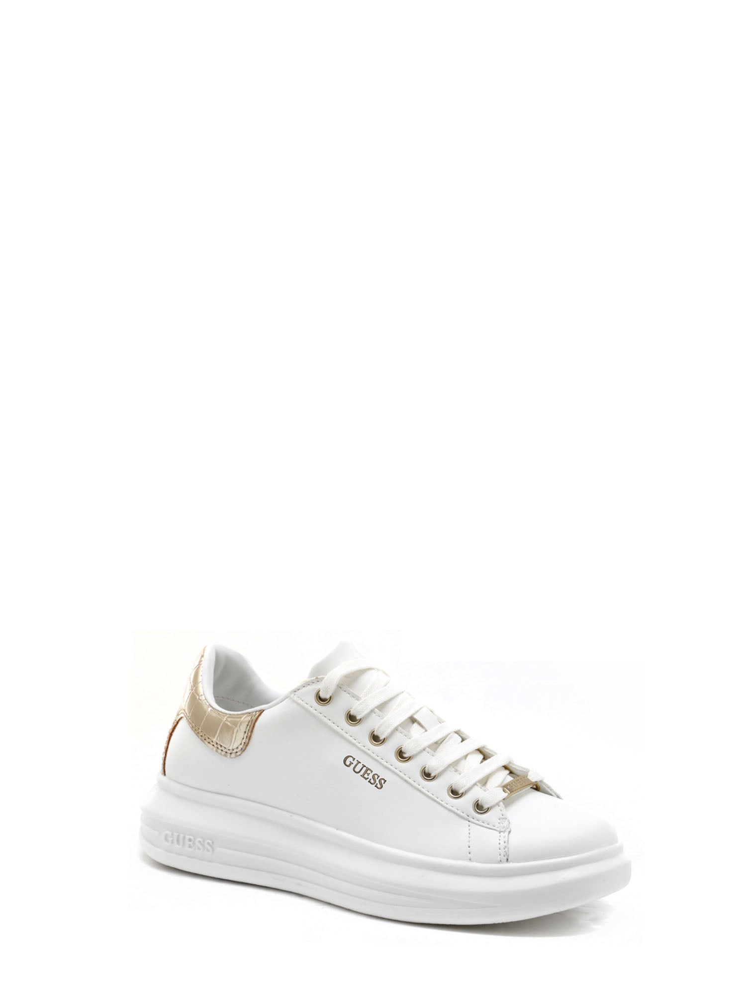 GUESS JEANS SNEAKERS SALERNO BIANCO - ORO
