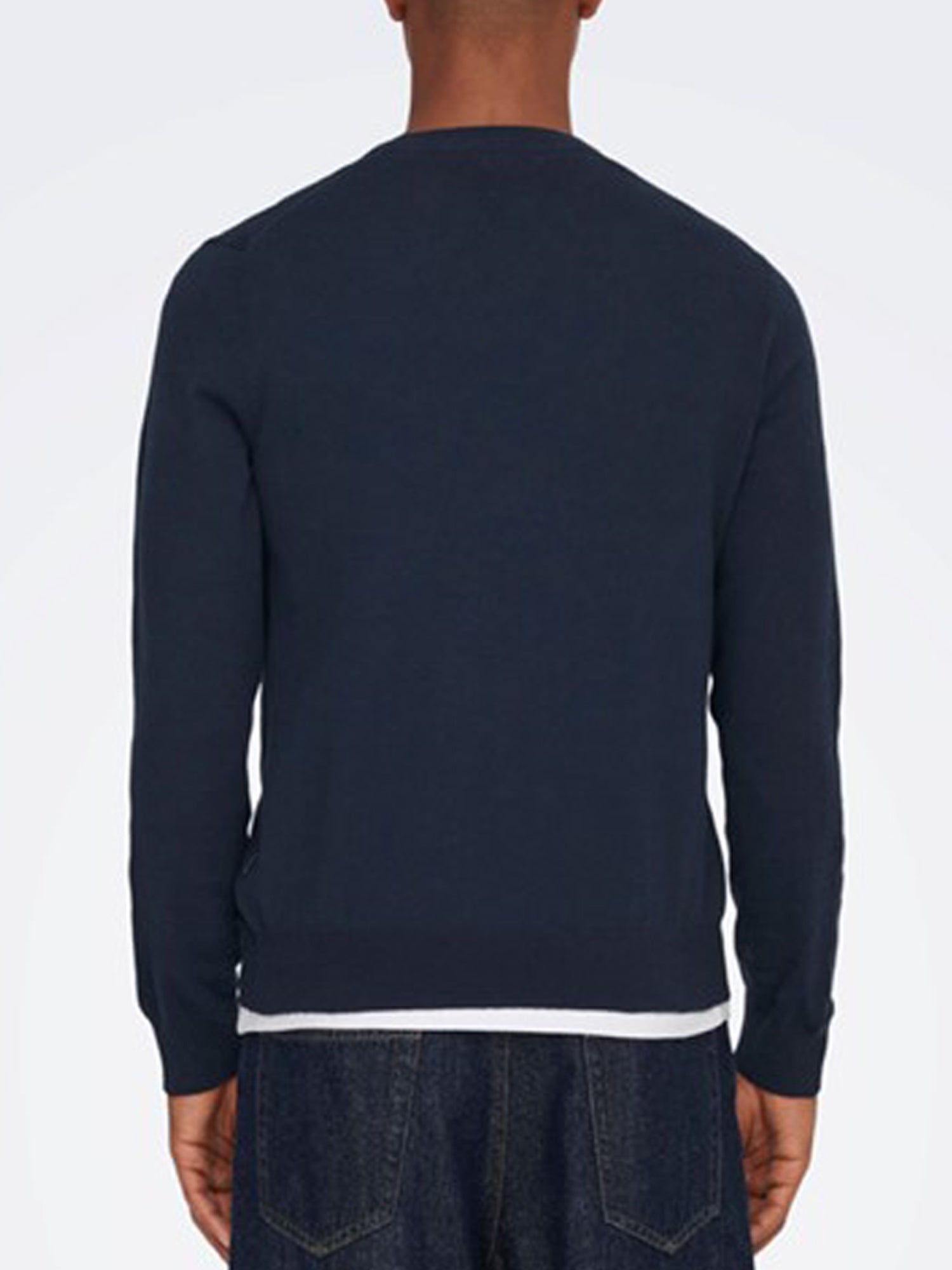 ONLY&SONS PULLOVER GIROCOLLO BLU