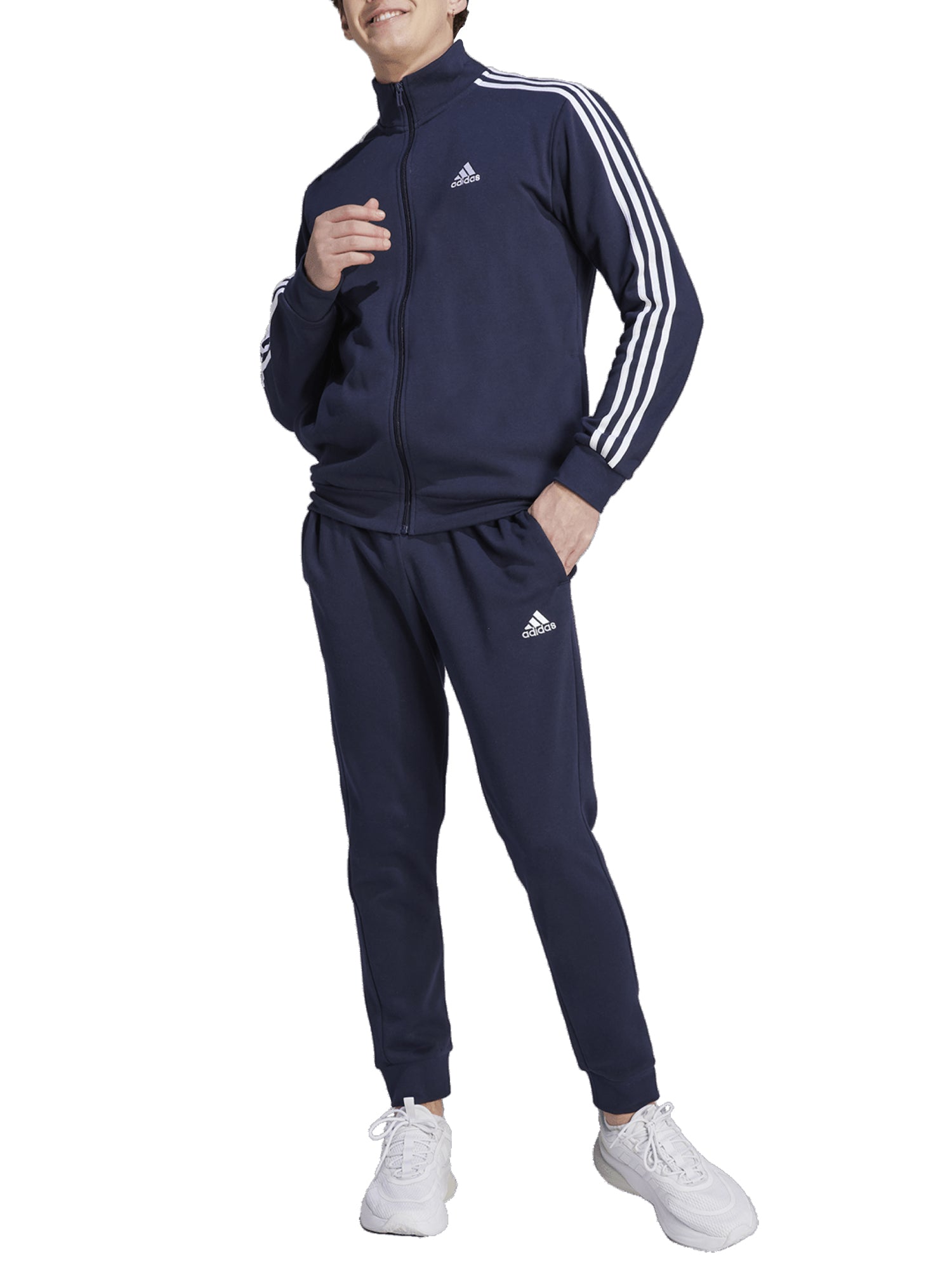 ADIDAS TUTA BASIC 3-STRIPES FLEECE BLU