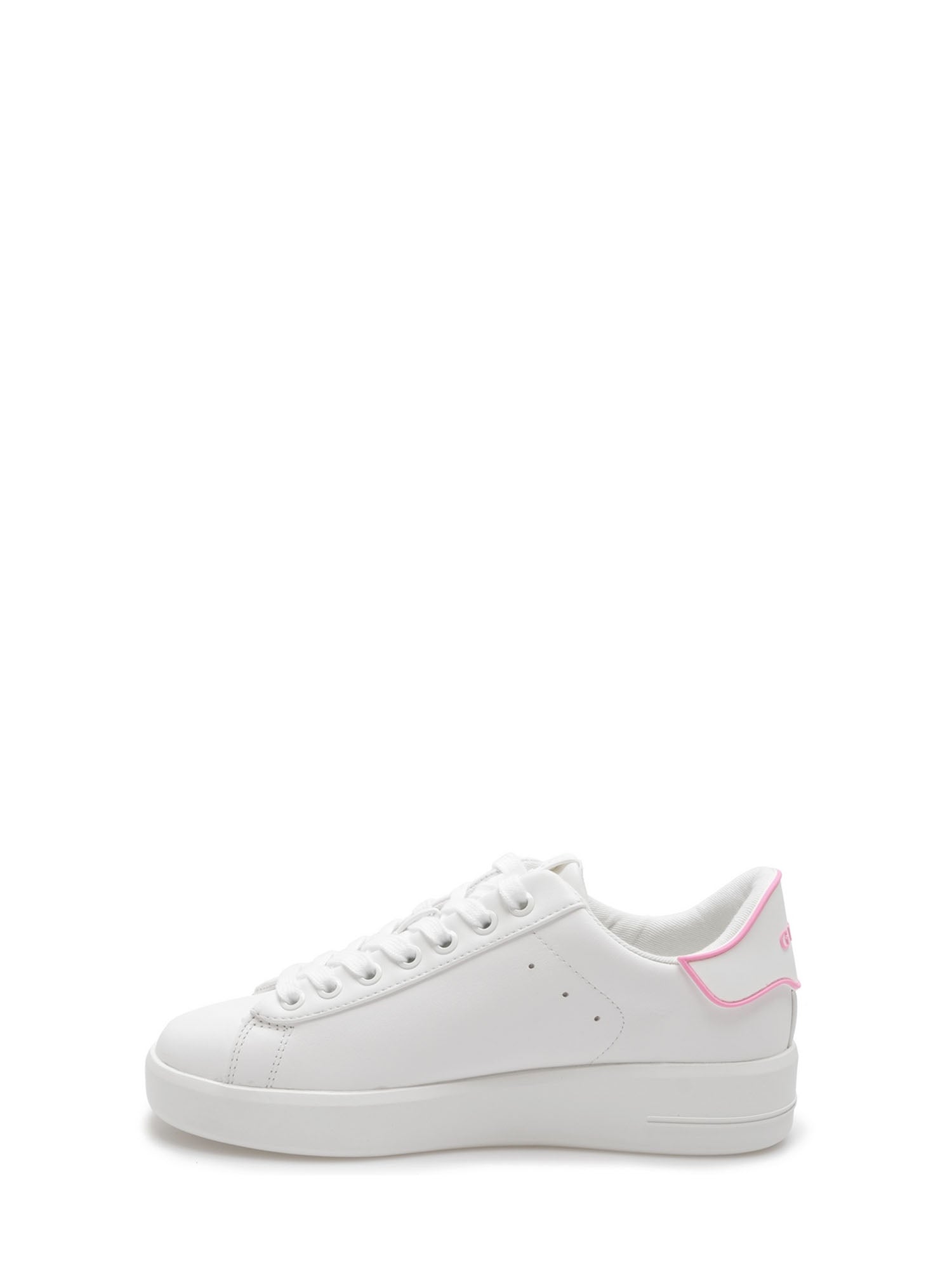 GUESS JEANS SNEAKERS ROCKIES BIANCO - FUXIA