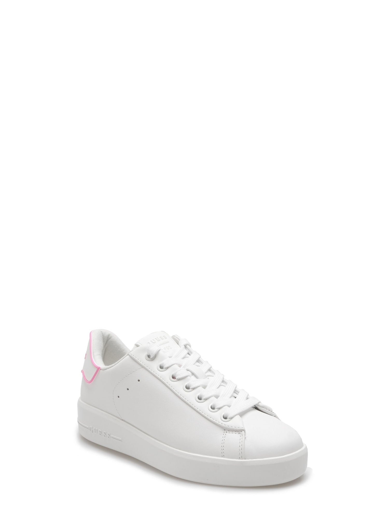 GUESS JEANS SNEAKERS ROCKIES BIANCO - FUXIA