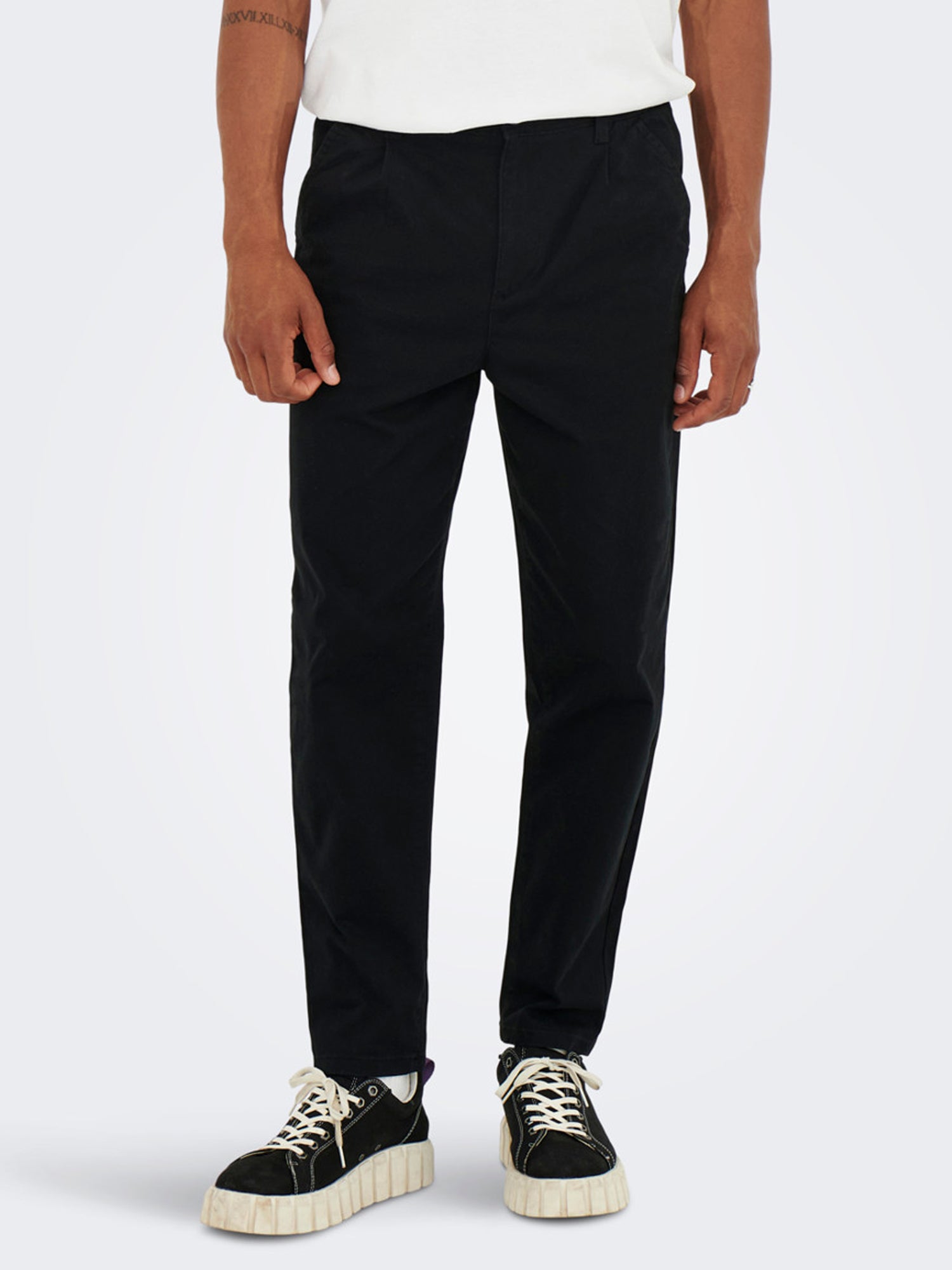 ONLY&SONS PANTALONI CHINO NERO