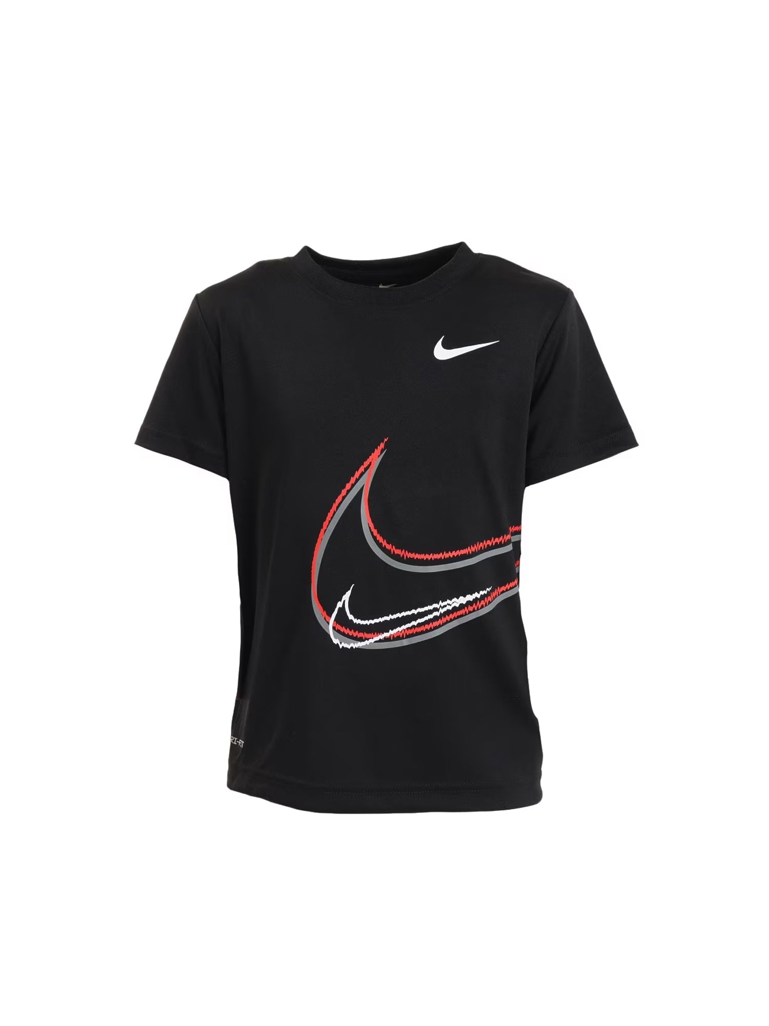 NIKE T-SHIRT MANICHE CORTE SWOOSH DISTORTION NERO