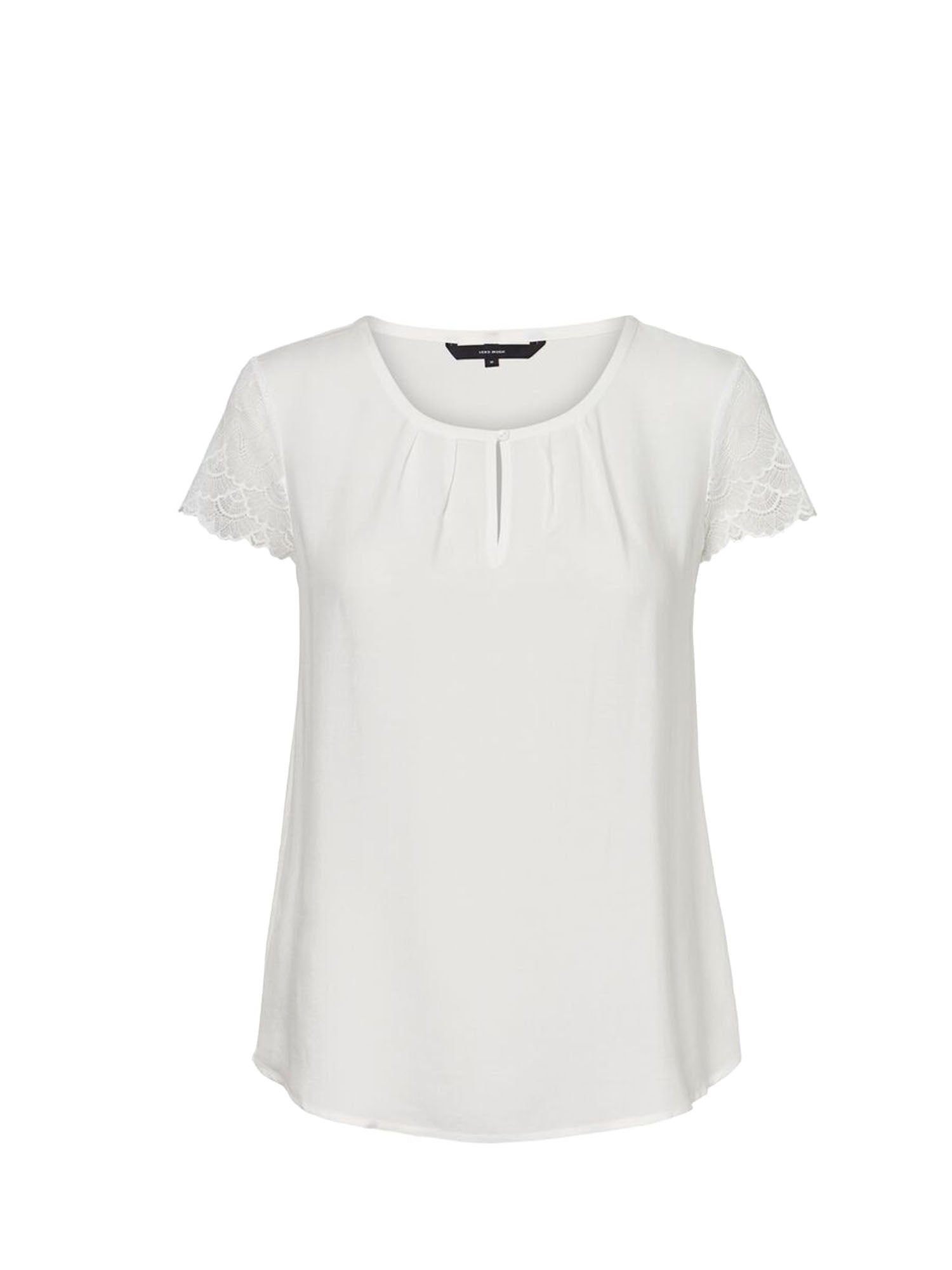 VERO MODA TOP MEZZA MANICA BIANCO