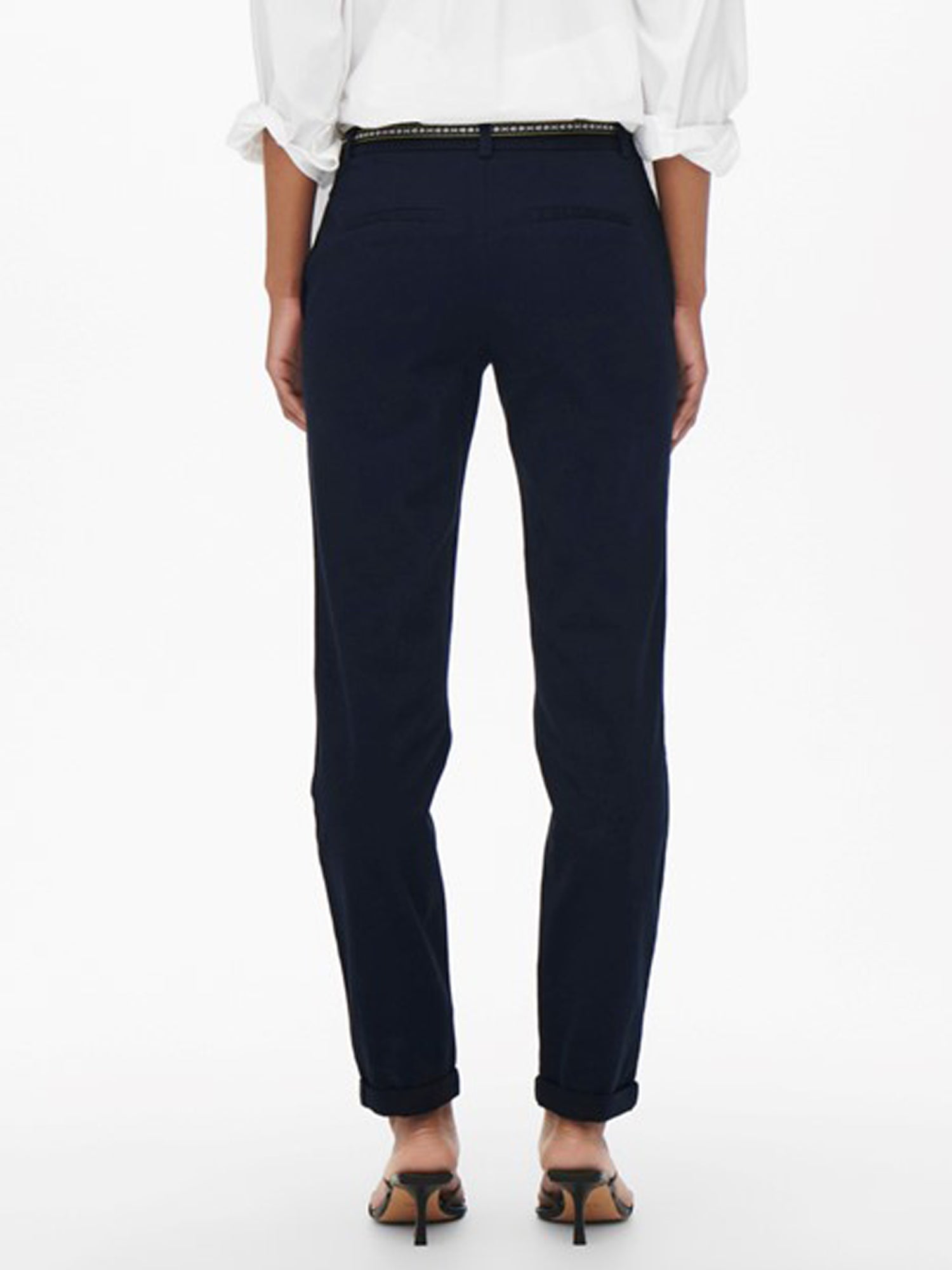 ONLY PANTALONI CHINO BIANA BLU