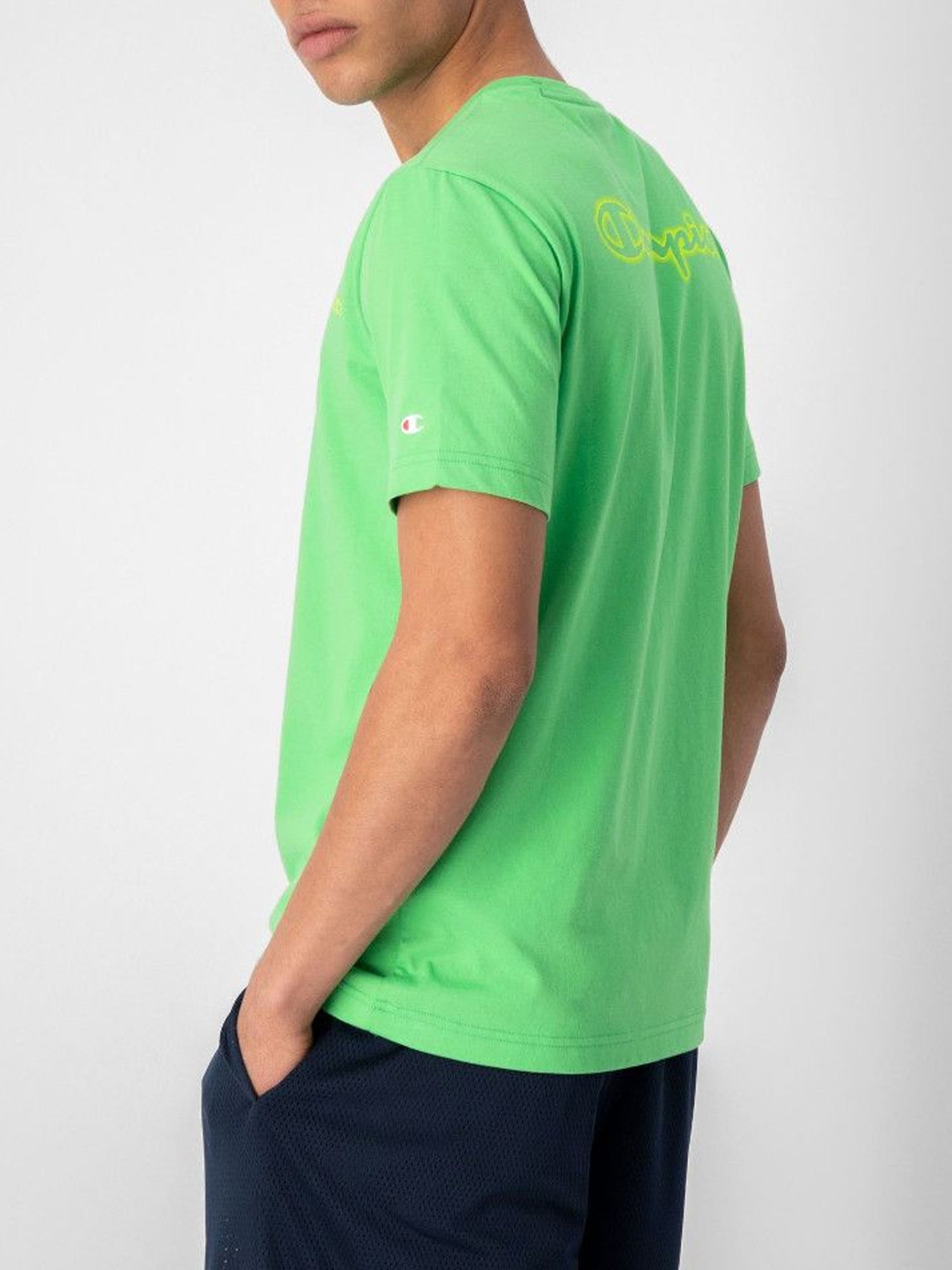 CHAMPION T-SHIRT MANICHE CORTE VERDE